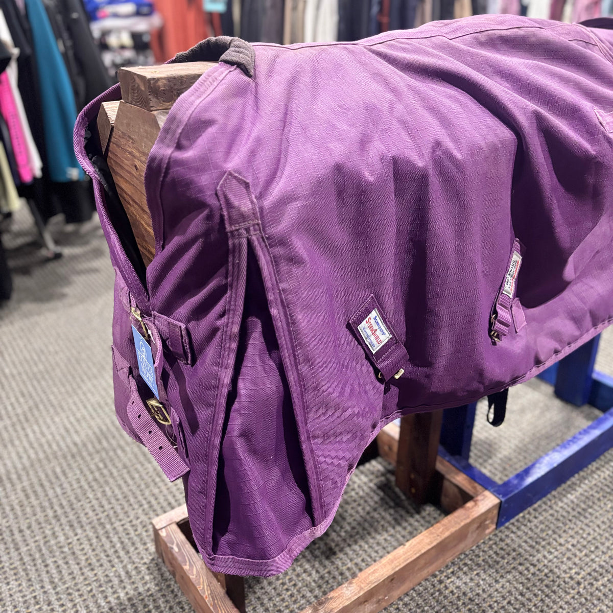 Used 48" Purple Schneiders Medium Turnout Blanket