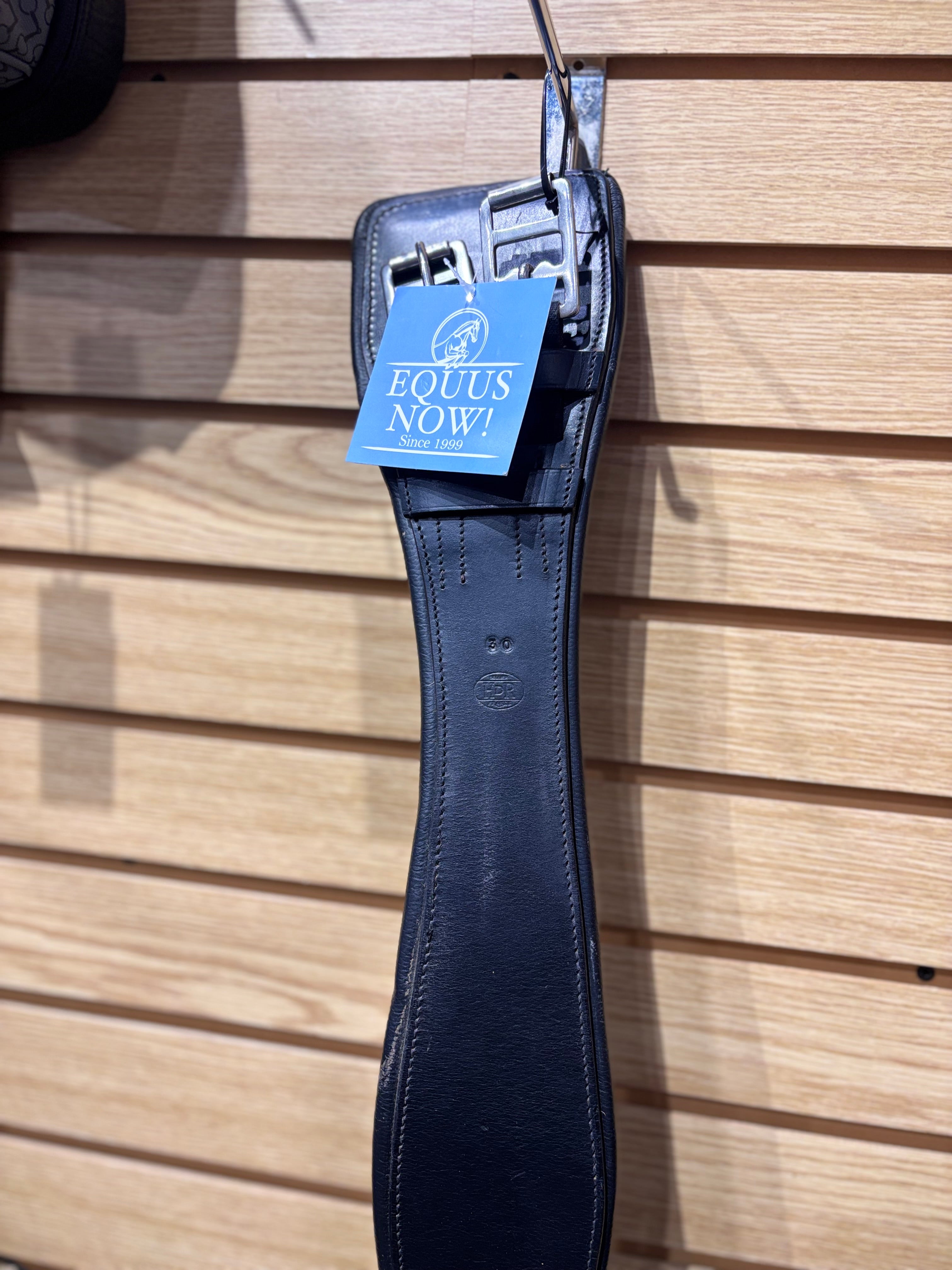 Used HDR 30" Black Leather Dressage Girth