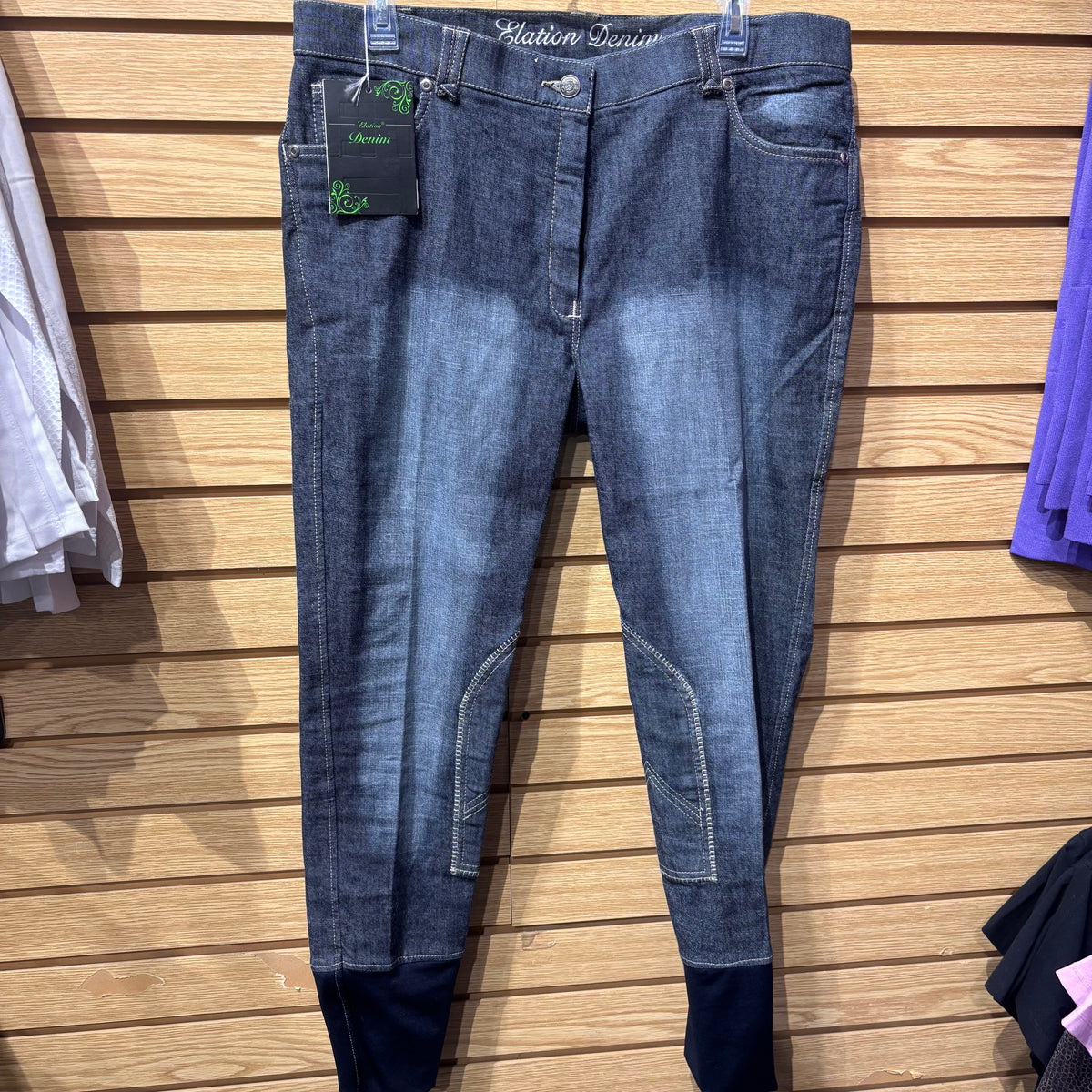 Used 36R Blue/Denim Elation Euro Seat Breeches