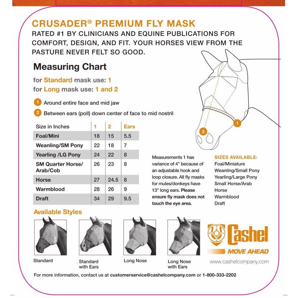 Cashel Standard Crusader Fly Mask - supporting