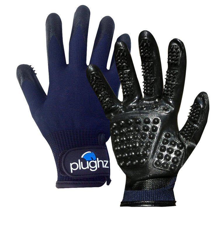 Plughz Wet/Dry Grooming Gloves - sku to order - 116646