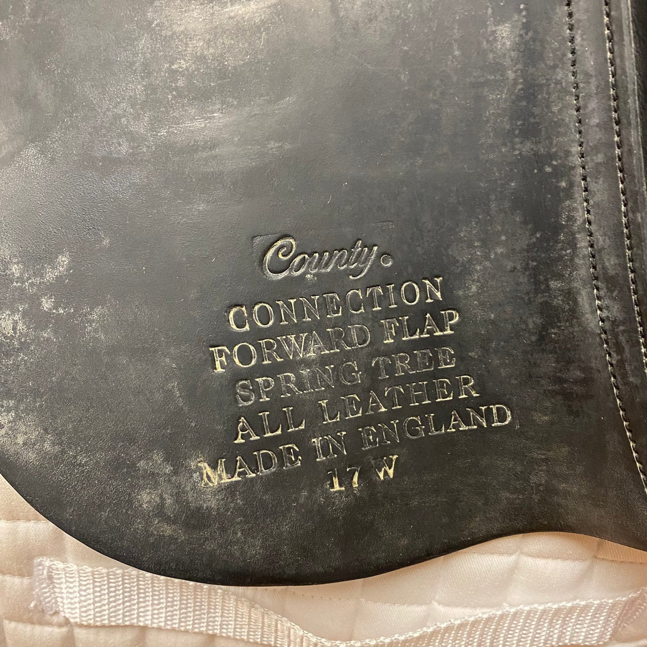 Used County Connection Dressage Saddle - 17" Seat - Wide Tree - sku to order - 11000300