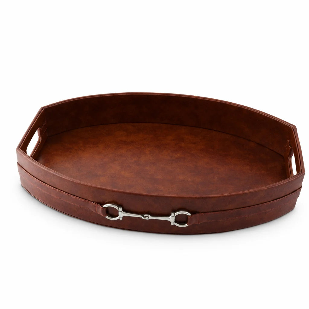 Equestrian Horse Bit Vegan Leather Tray