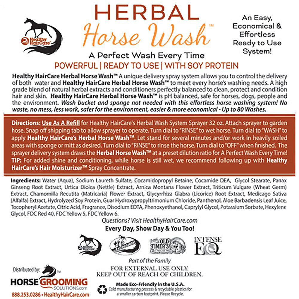 Healthy HairCare Herbal Horse Wash - 32 oz - sku to order - 116907