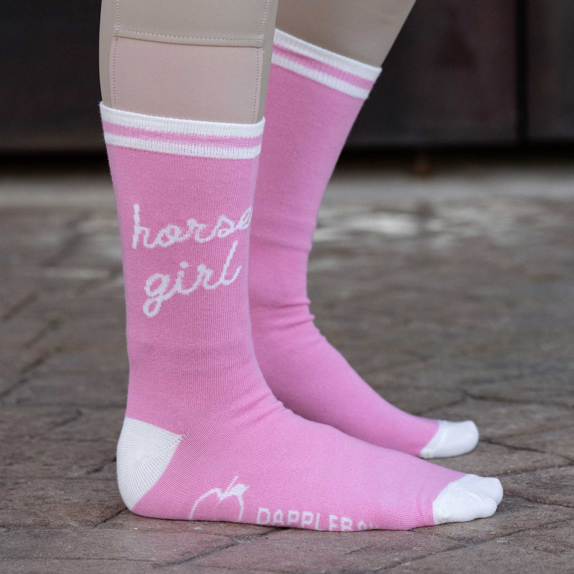 Dapplebay Horse Girl Knit Crew socks