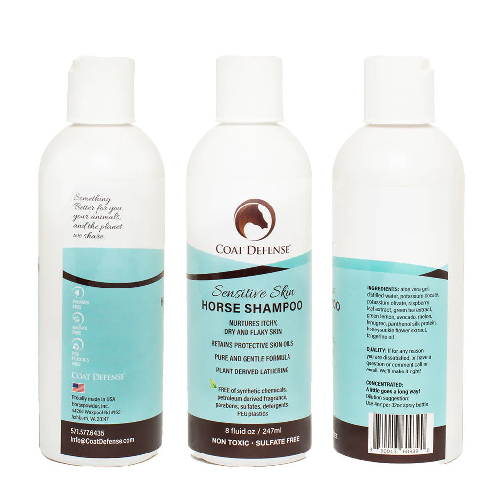 Coat Defense Sensitive Skin Horse Shampoo - supporting