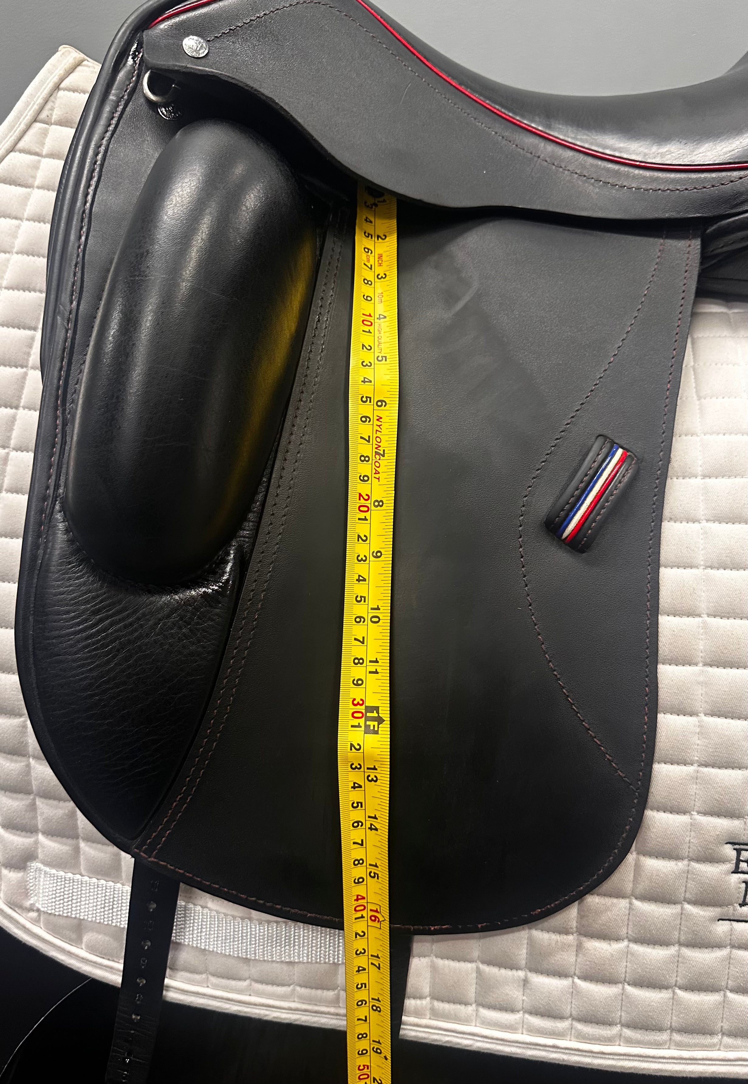 Used Custom Dressage Saddle 18 Wide Tree