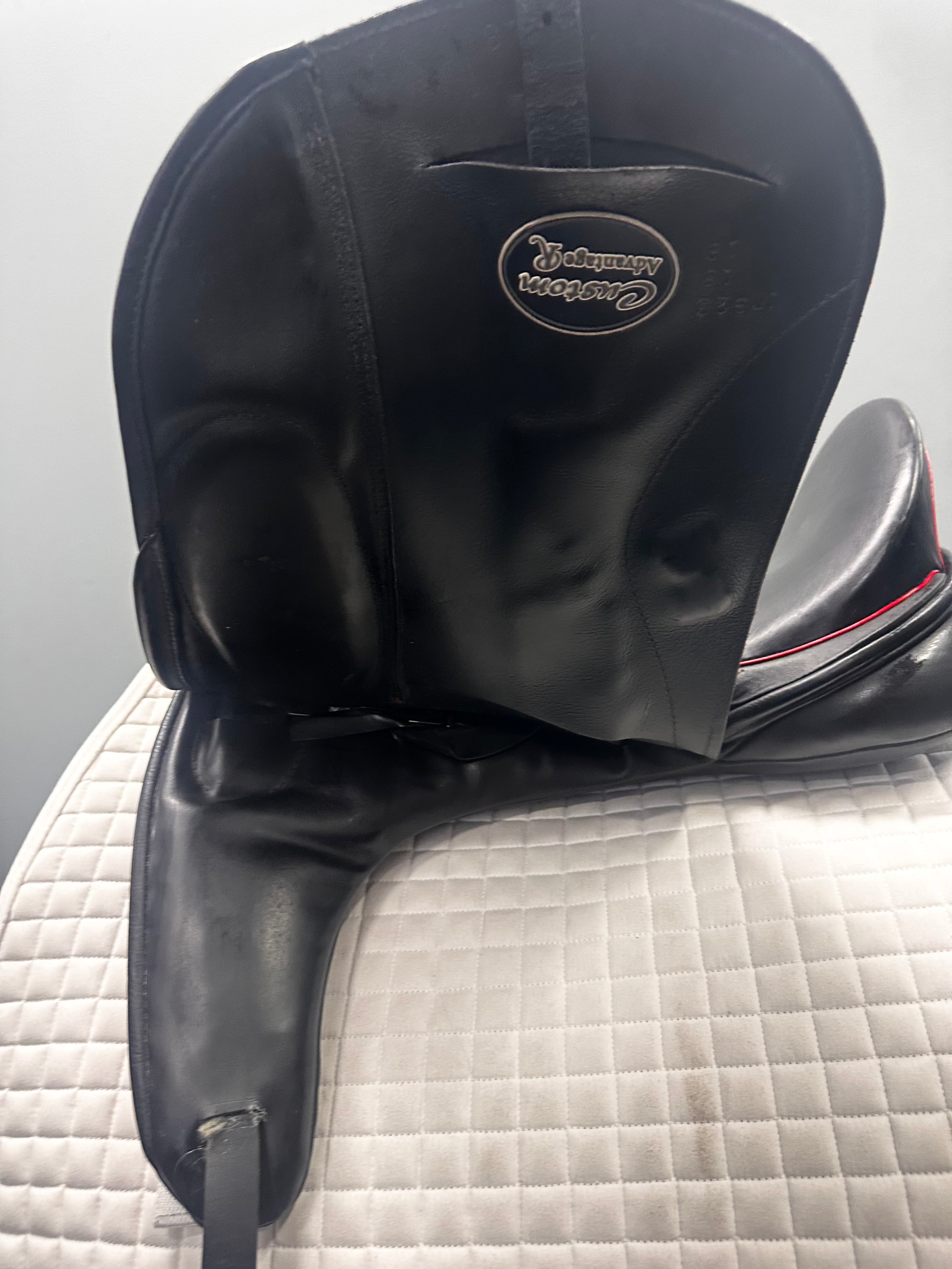 Used Custom Dressage Saddle 18 Wide Tree