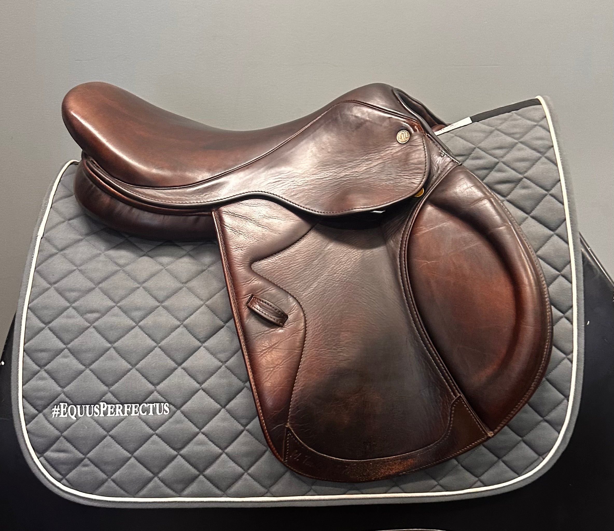 Used M Toulouse Jump Saddle 17" Medium Wide Gullet