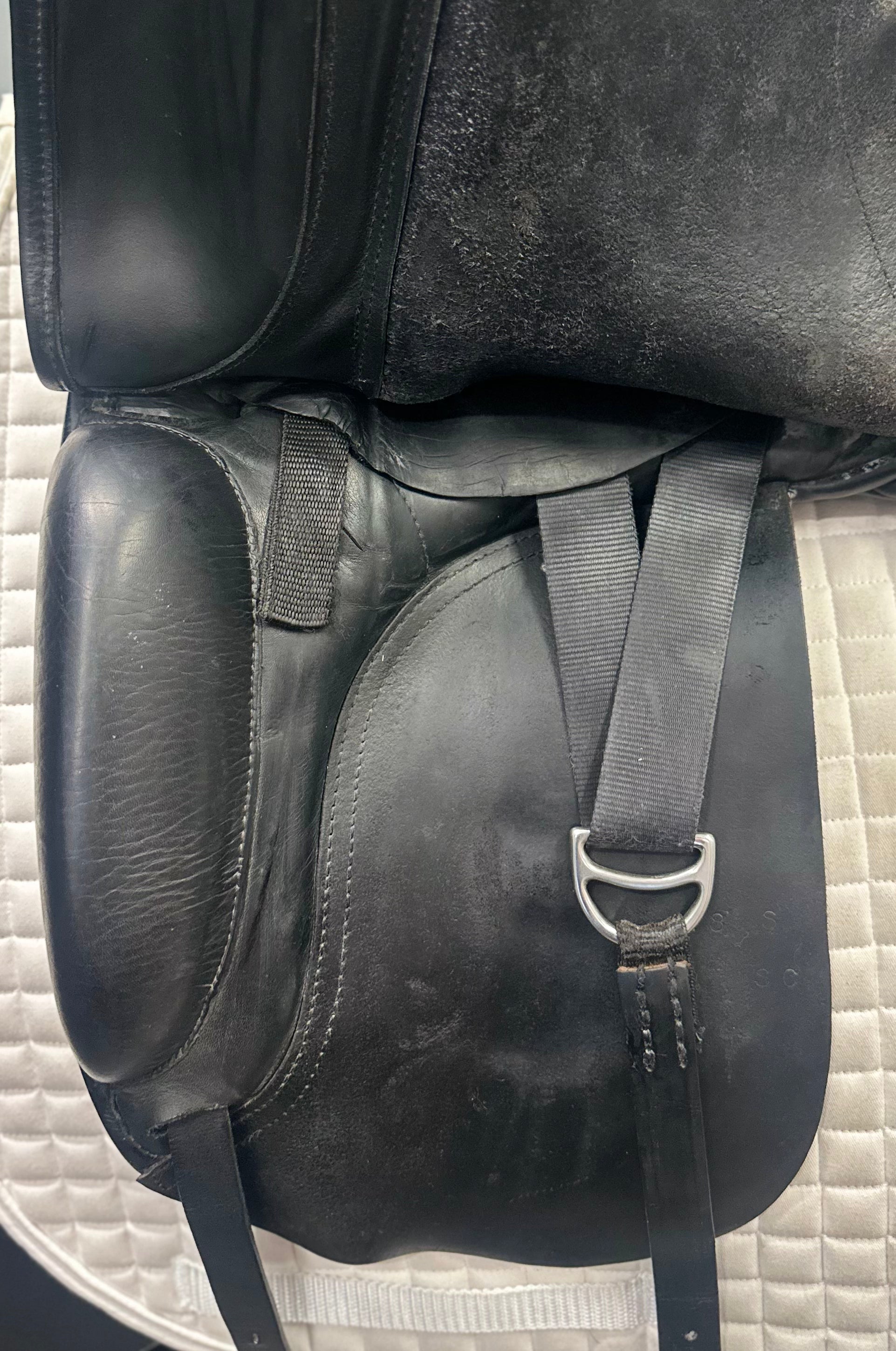 Used Custom Dressage Saddle 18" Medium Tree