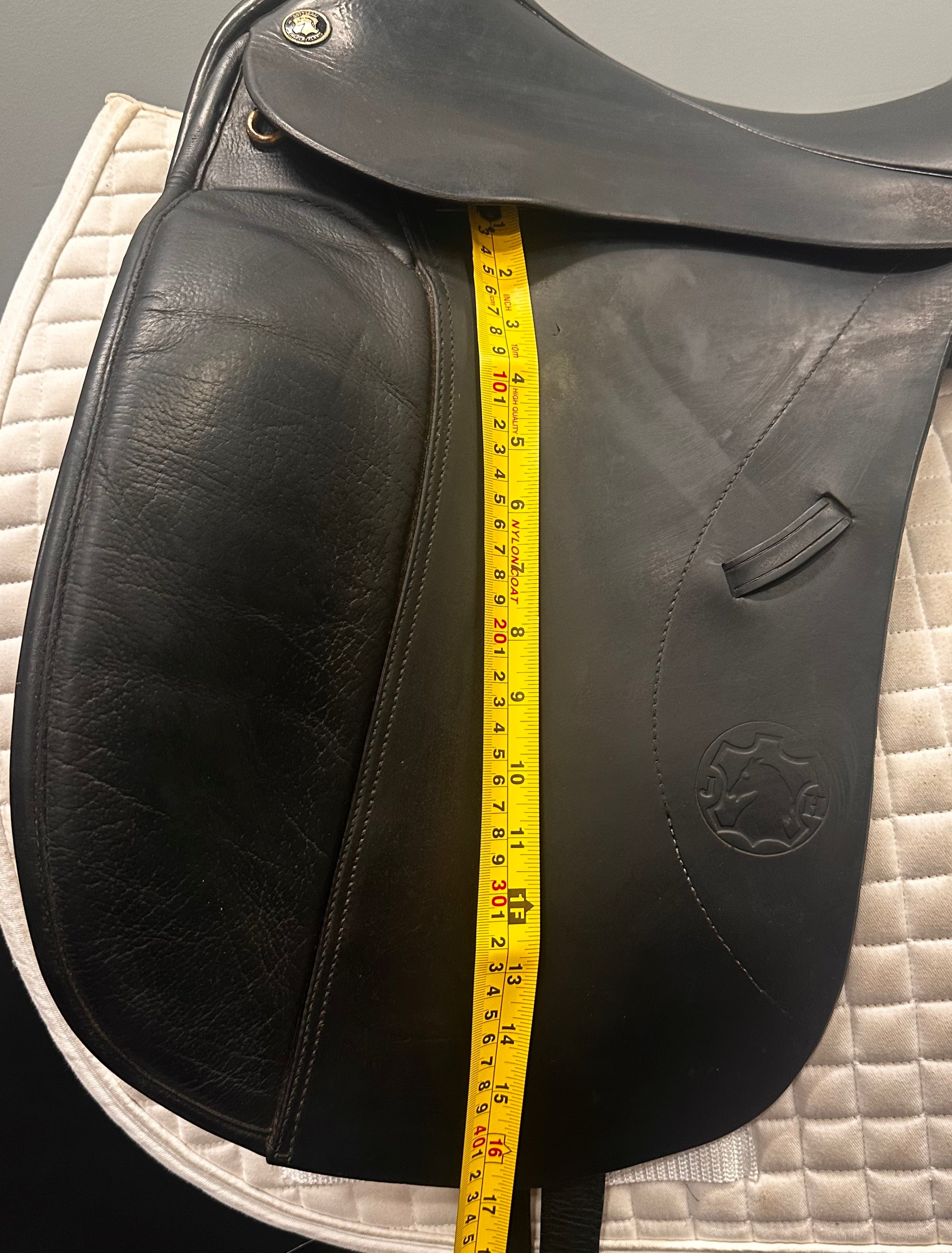 Used Sattlerei Dressage Saddle 17.5" Wide Tree