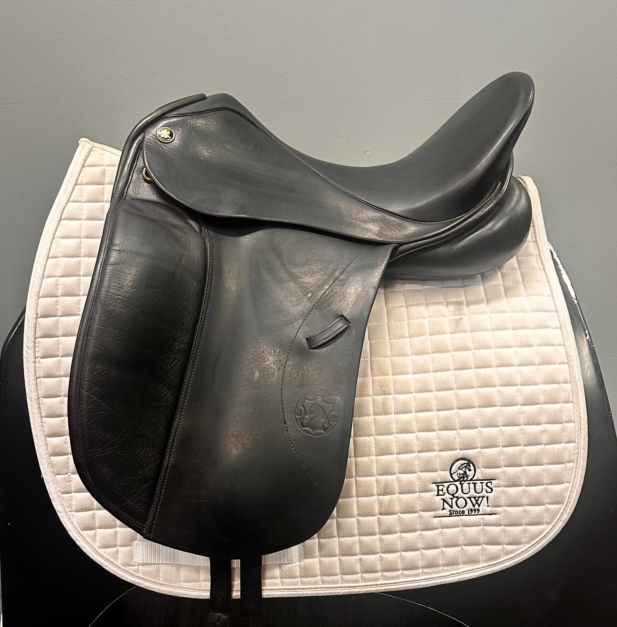 Used Sattlerei Dressage Saddle 17.5" Wide Tree