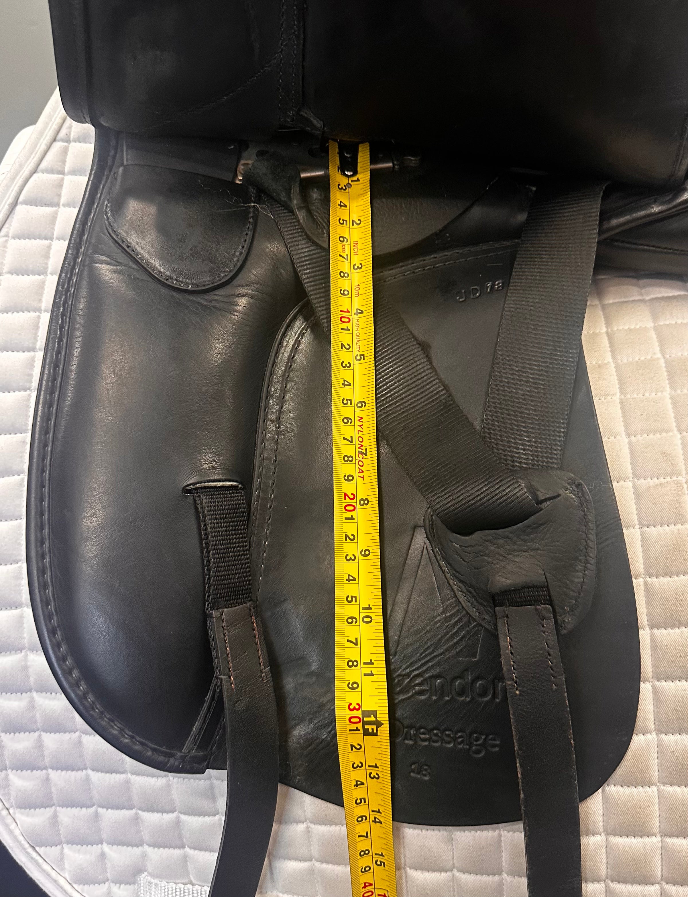 Used Warendorf Dressage Saddle 18" Medium Wide