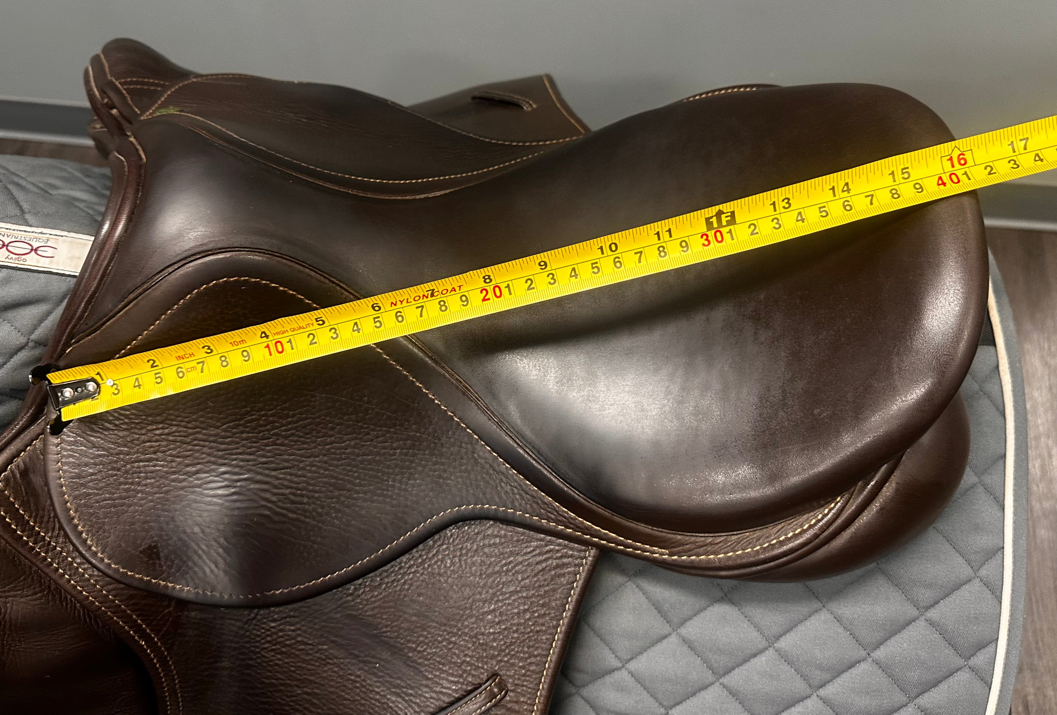 Used County Jump Saddle- 16" Medium Tree/ Forward Flap