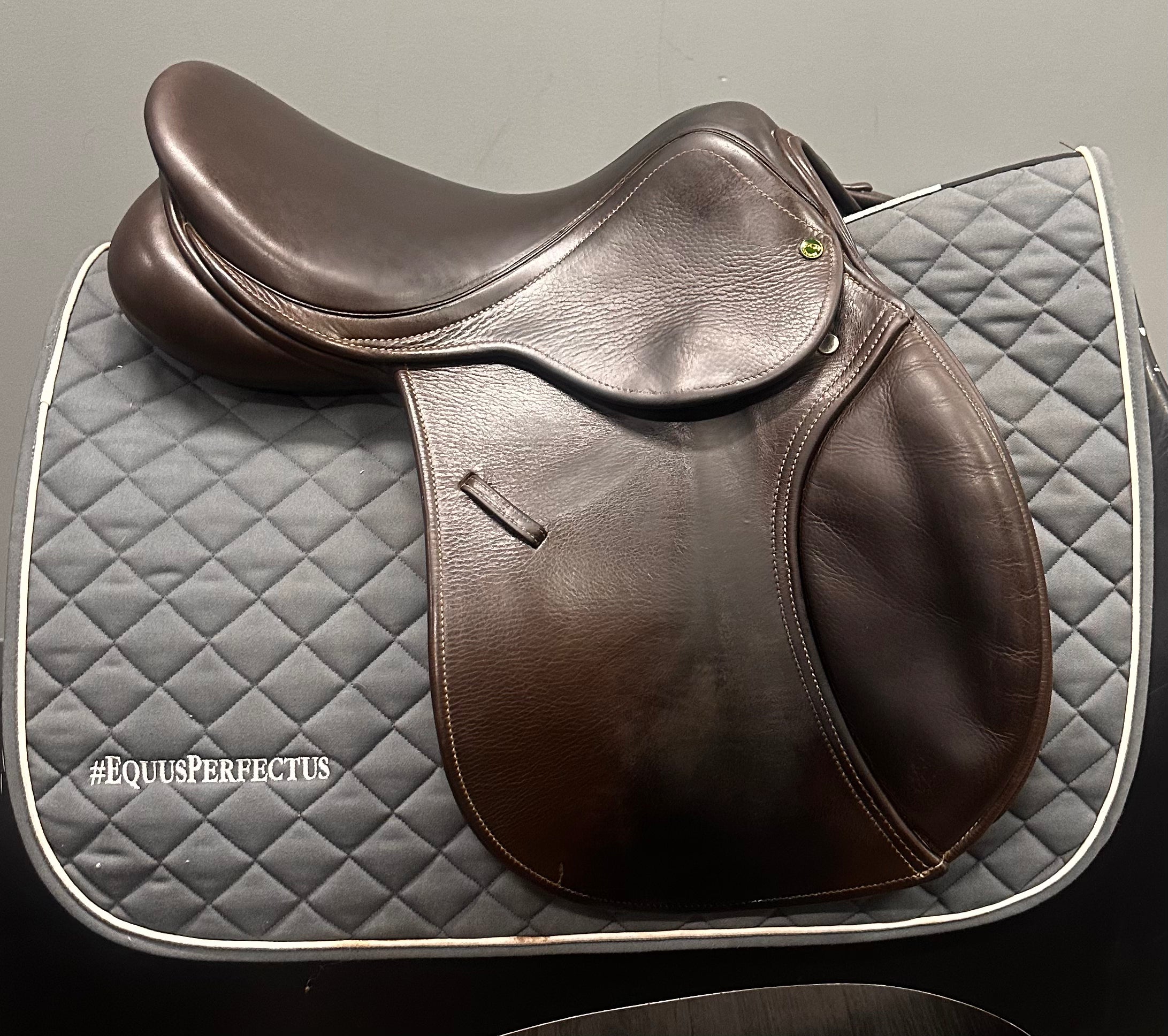 Used County Jump Saddle- 16" Medium Tree/ Forward Flap