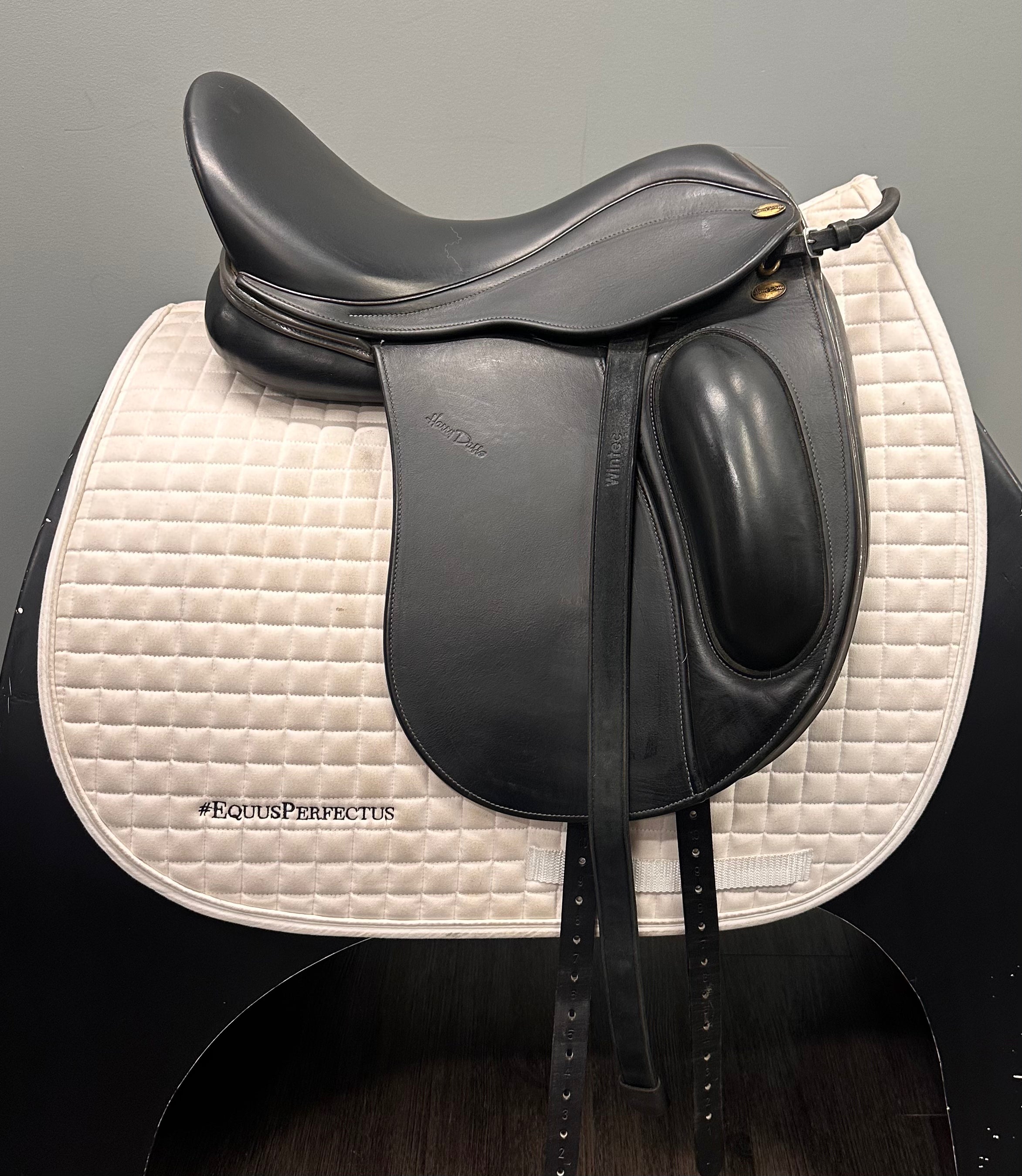 Used Henry Dabbs Dressage Saddle 17.5" Wide Tree