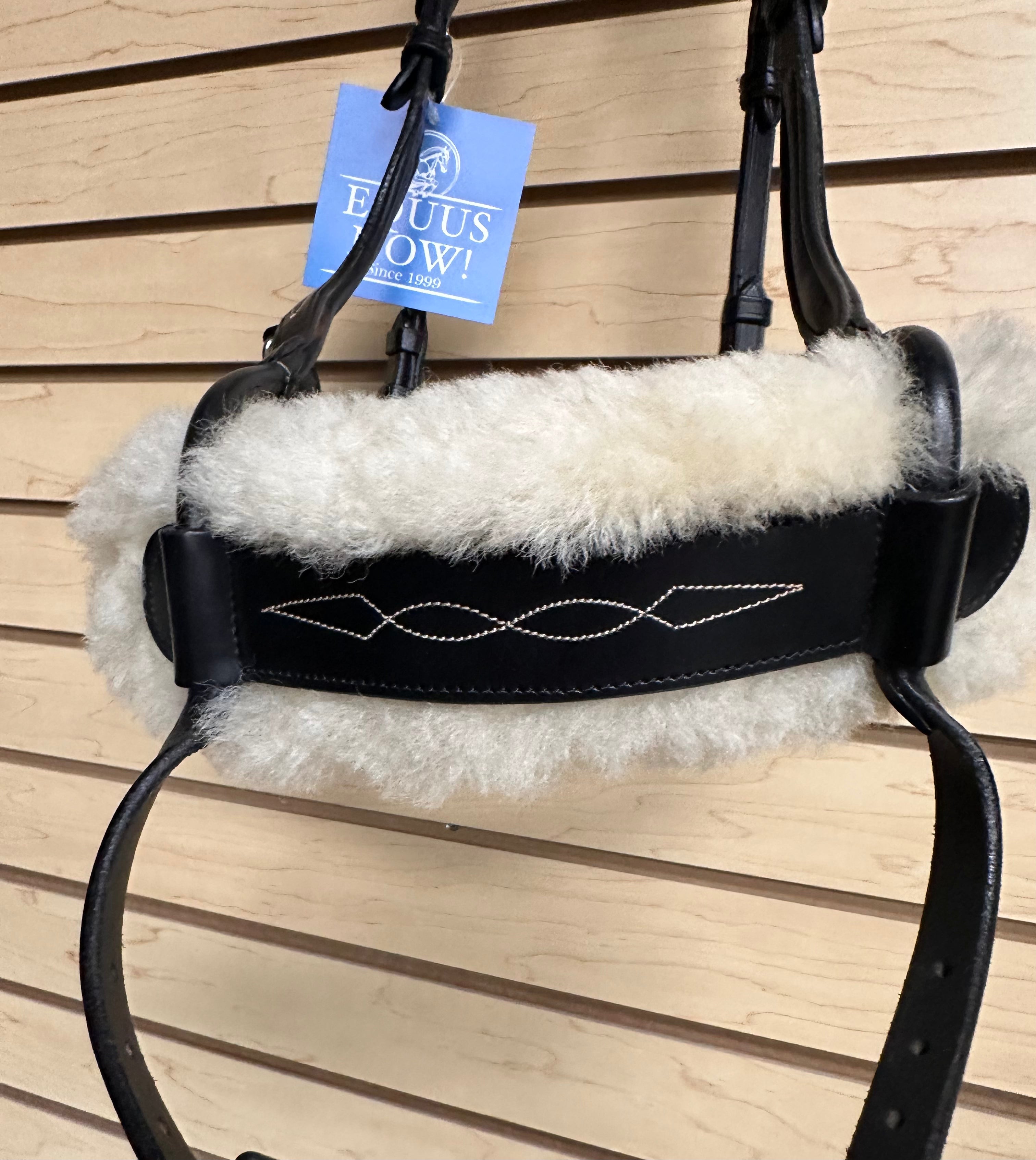Used Full Black PS Of Sweden Dressage Anatomical Bridle