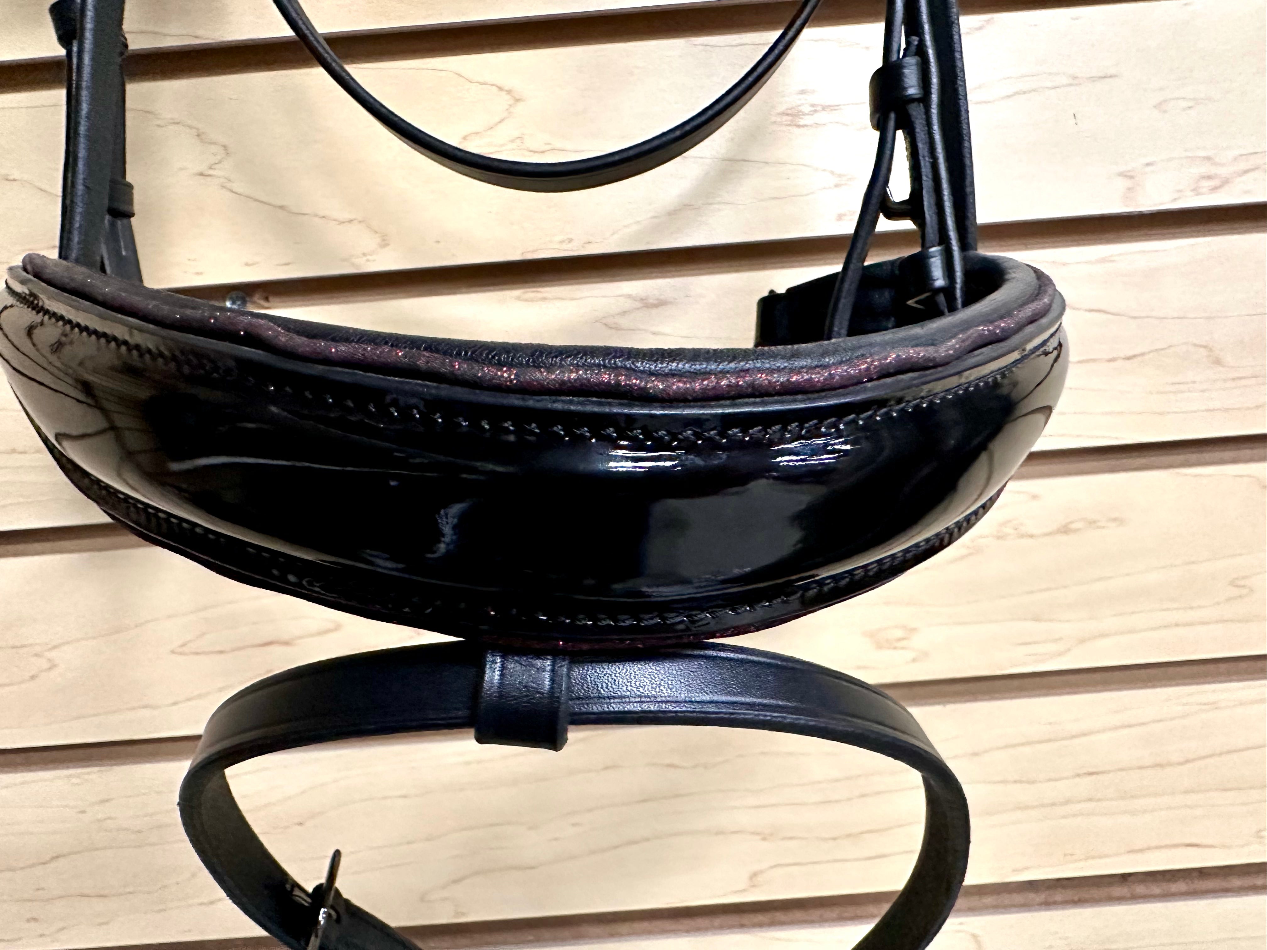 Used Full Black QHP Anatomical Dressage Bridle