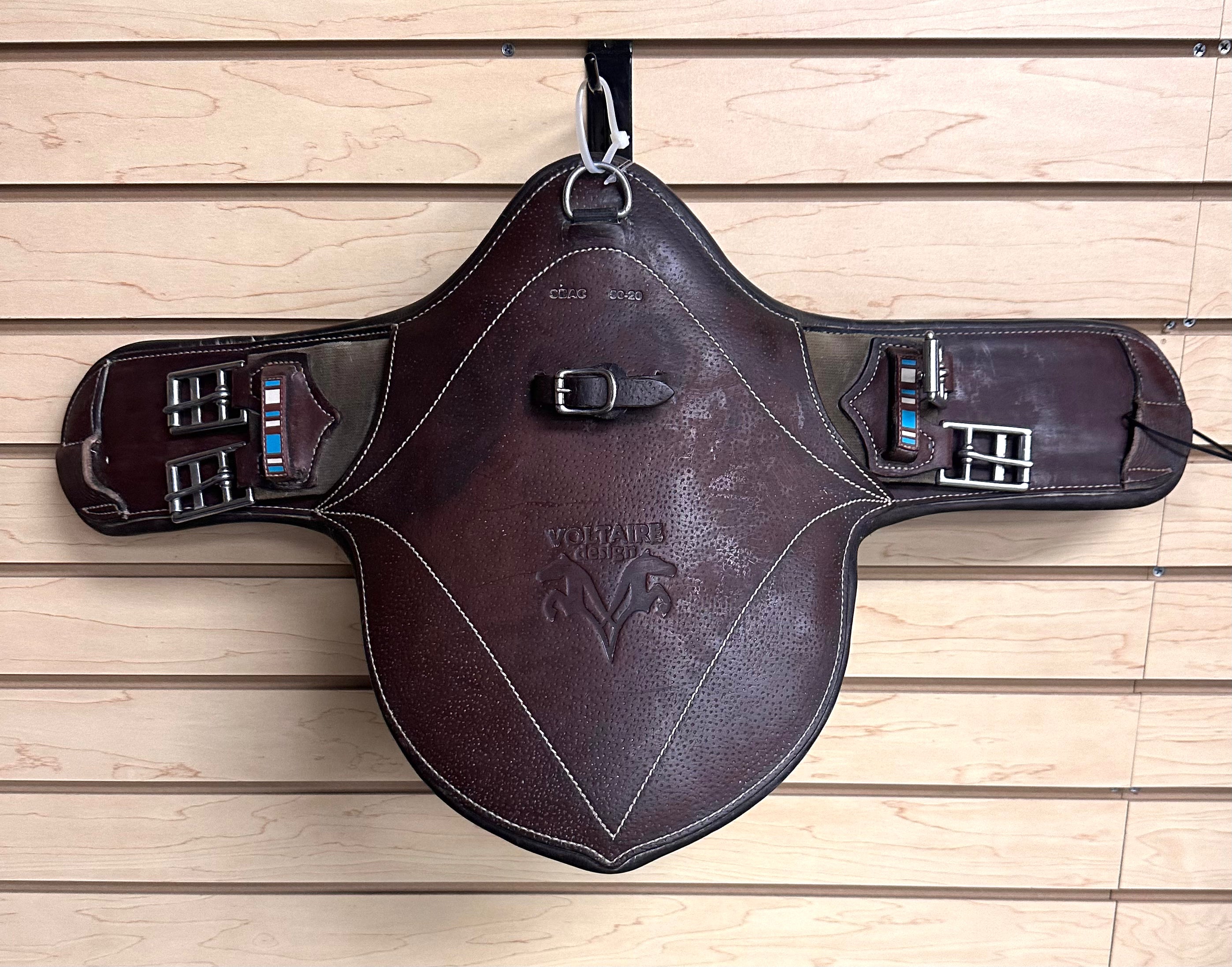 Used 20" Dark Brown Voltaire Short Belly Guard Girth