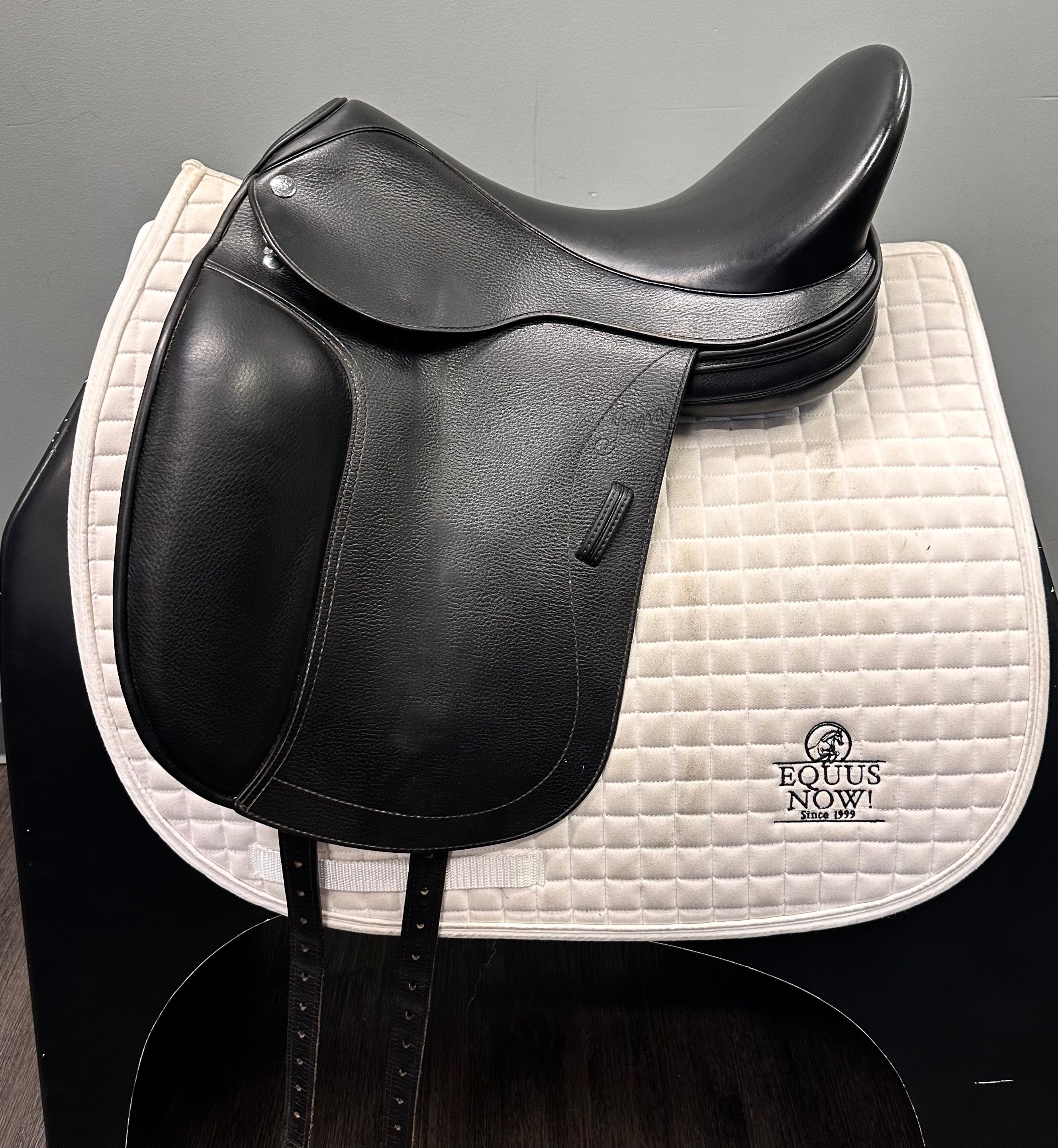 Used Patrick Saddlery Dressage Saddle 17.5" Medium-Wide Tree
