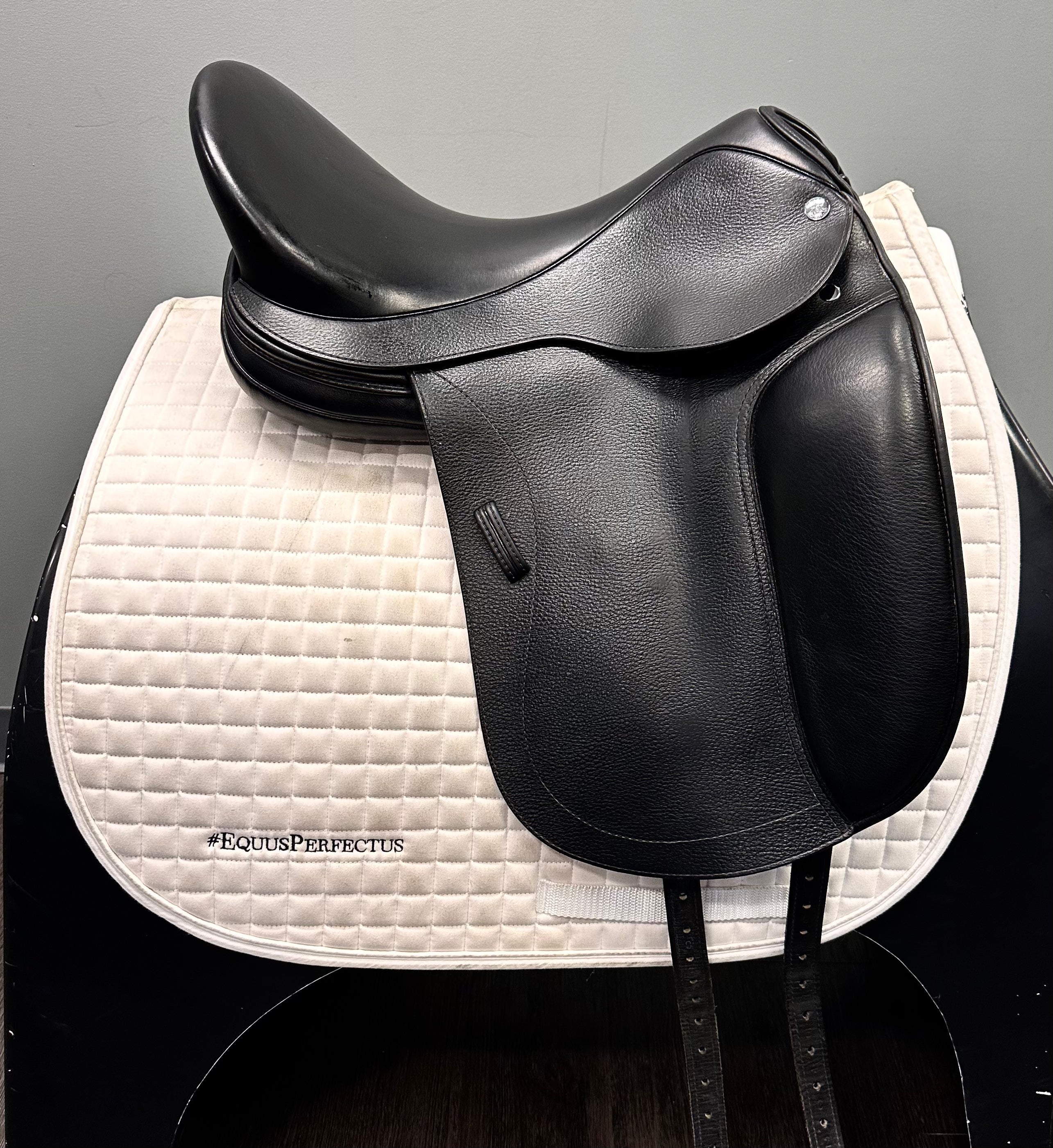 Used Patrick Saddlery Dressage Saddle 17.5" Medium-Wide Tree