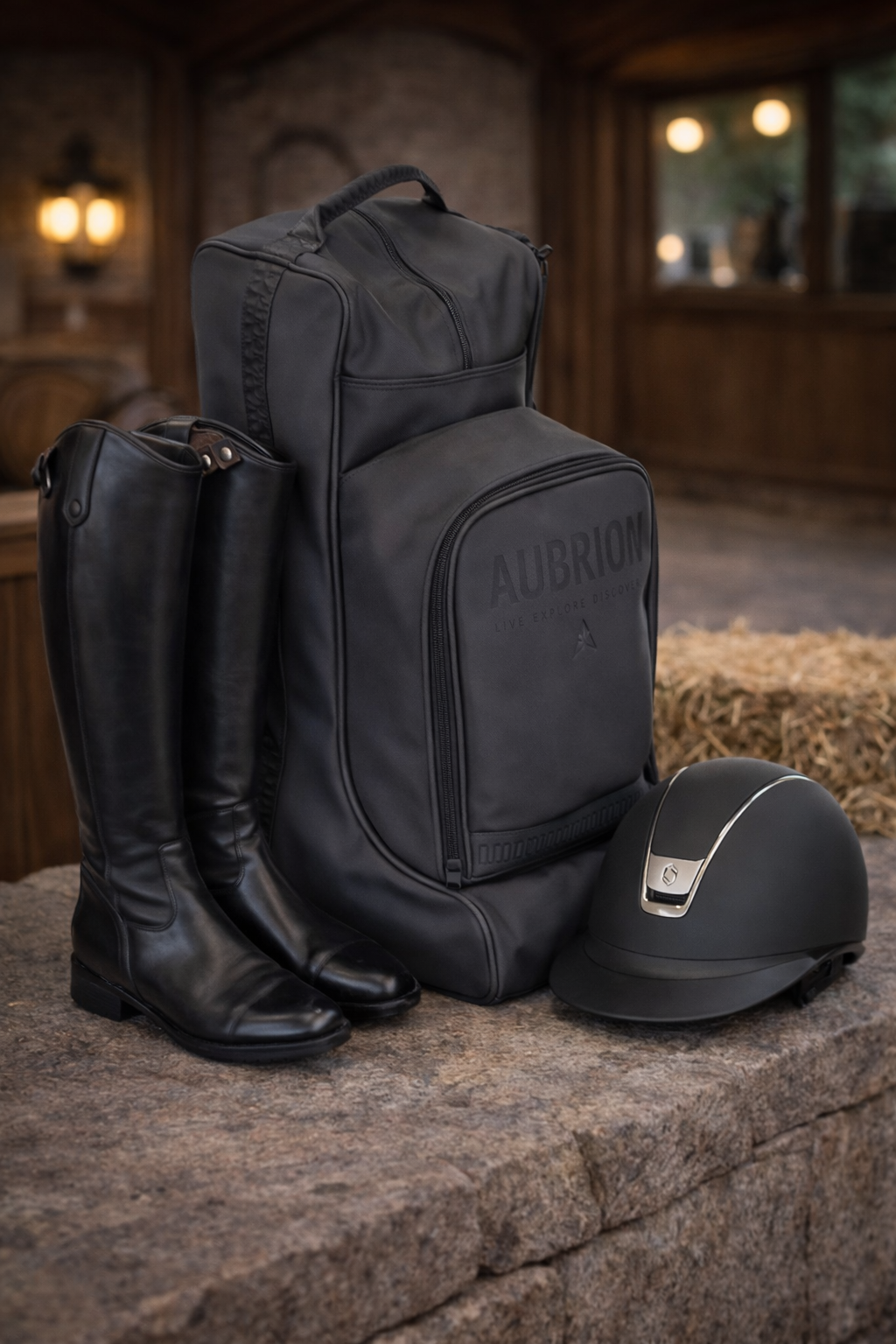 Aubrion React Hat, Whip And Boot Bag