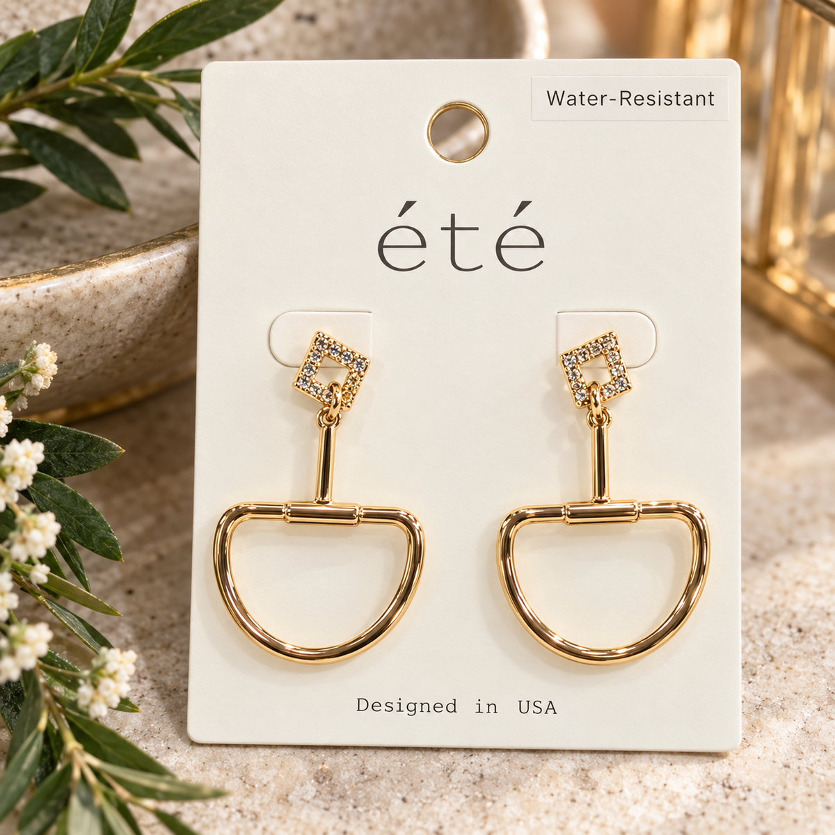 Ete Crystal Bit Earrings