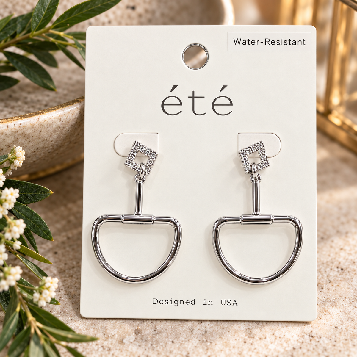 Ete Crystal Bit Earrings