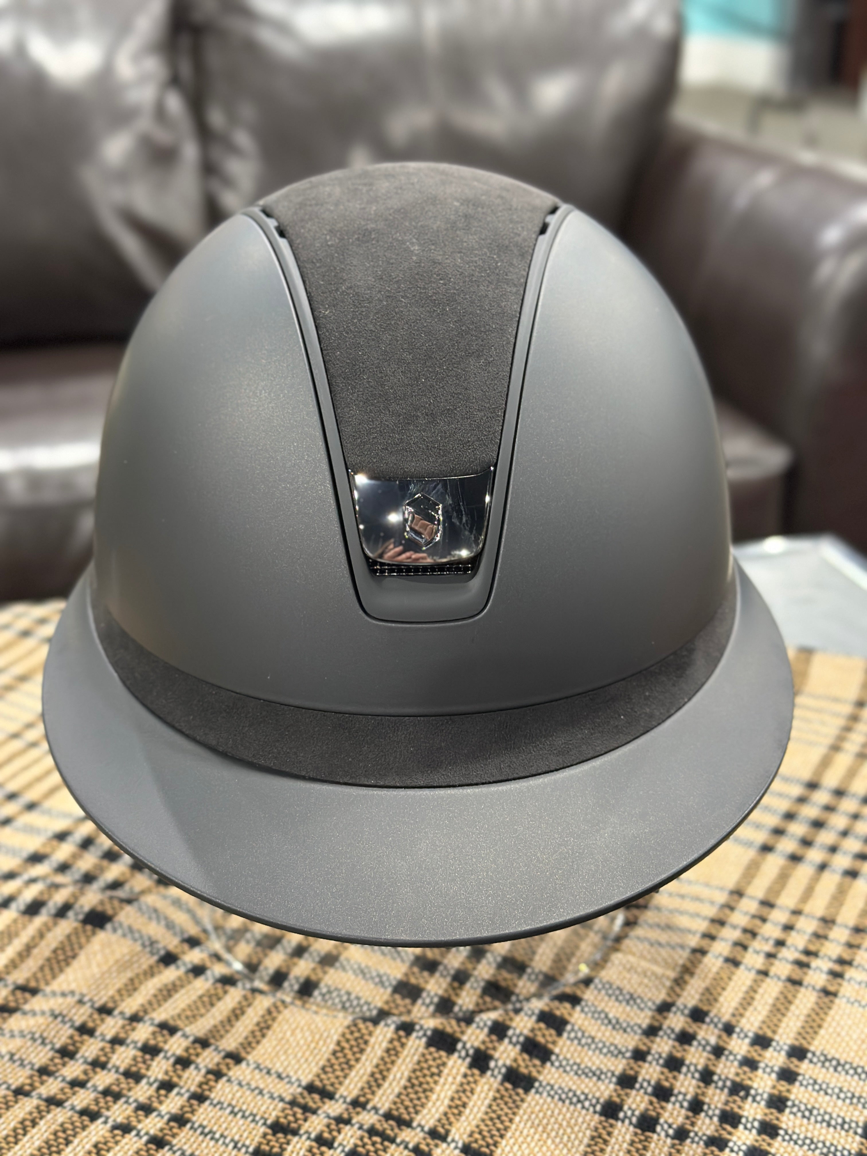 Custom Samshield Miss Shield 2.0 Shadowmatt | Black with Alcantara Top & Band