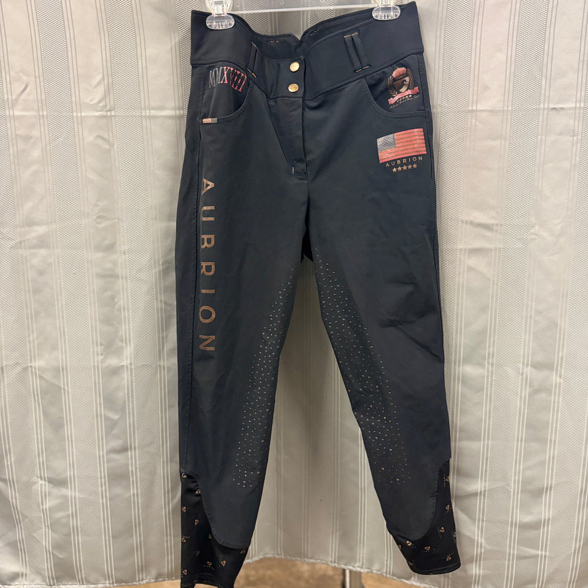 Used US 12 Black Aubrion Full Seat Breeches