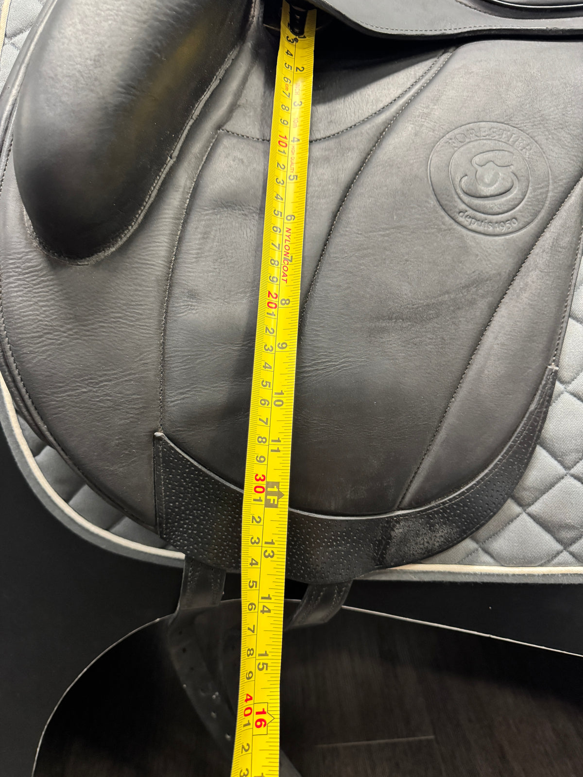Used Forestier Aachen Dressage Saddle 16.5 Med/Wide Tree