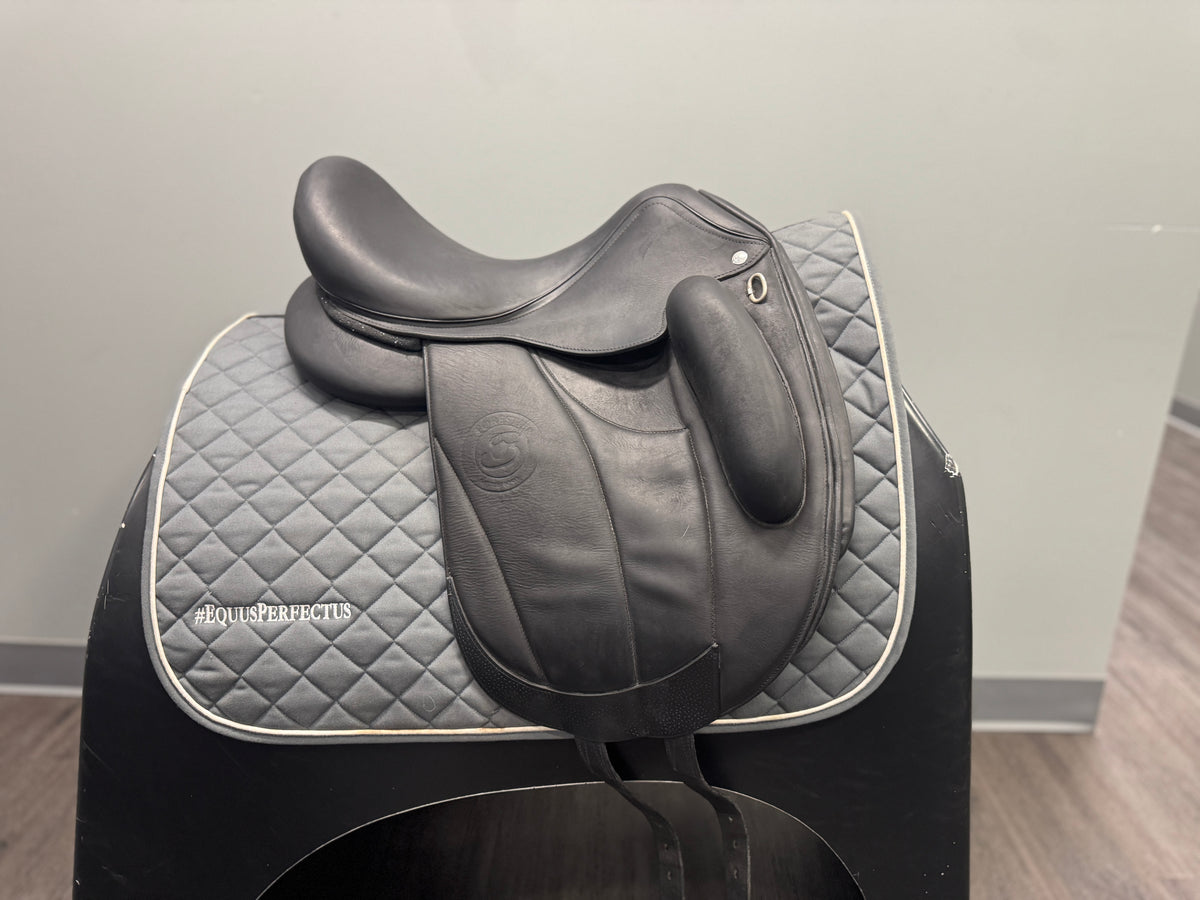 Used Forestier Aachen Dressage Saddle 16.5 Med/Wide Tree
