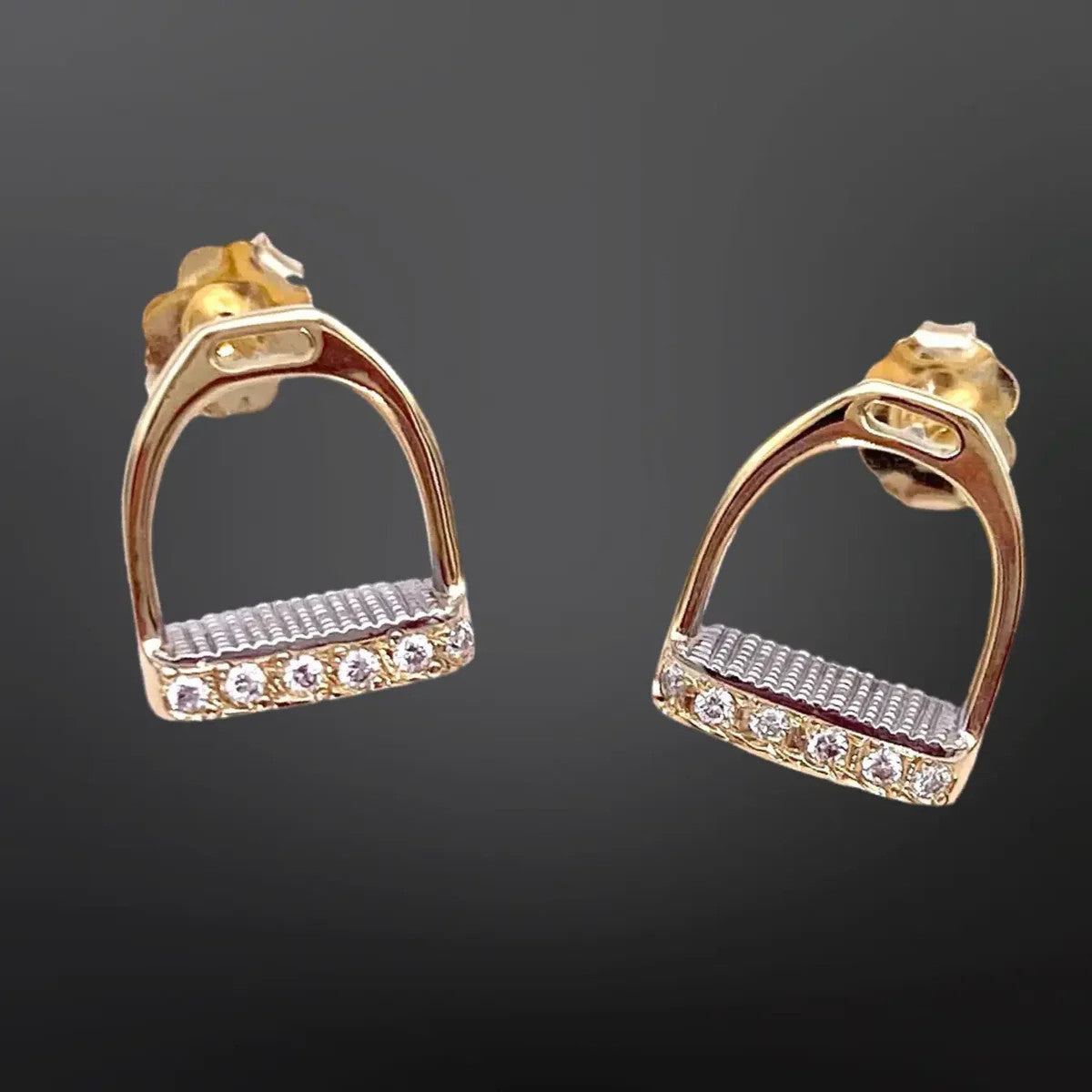 Westrian English Equestrian Stirrup Iron Earrings - main