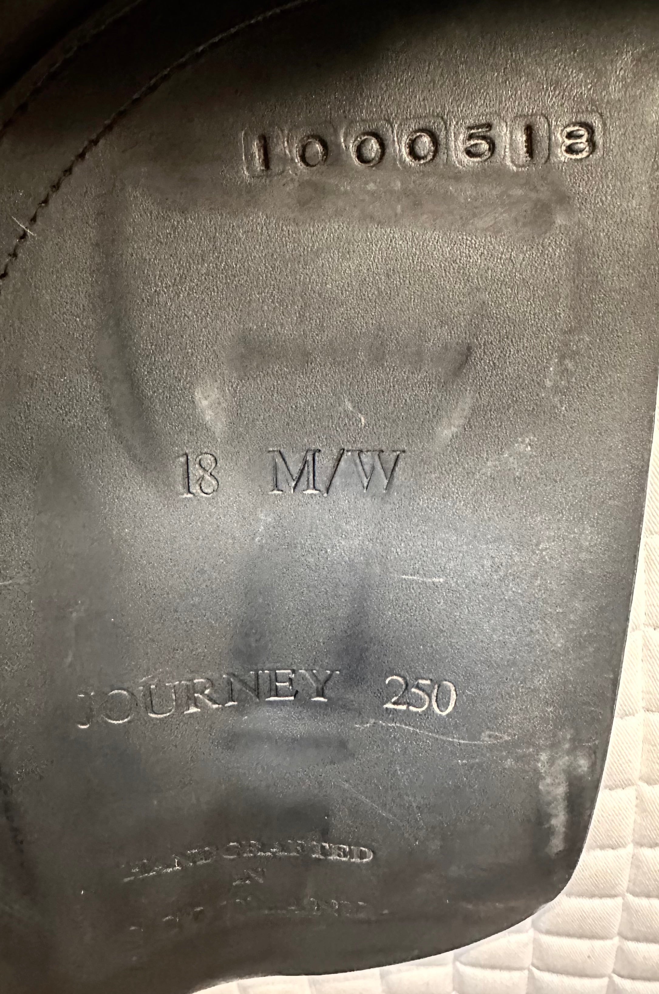 Used Borne Dressage Saddle 18" Wide Tree