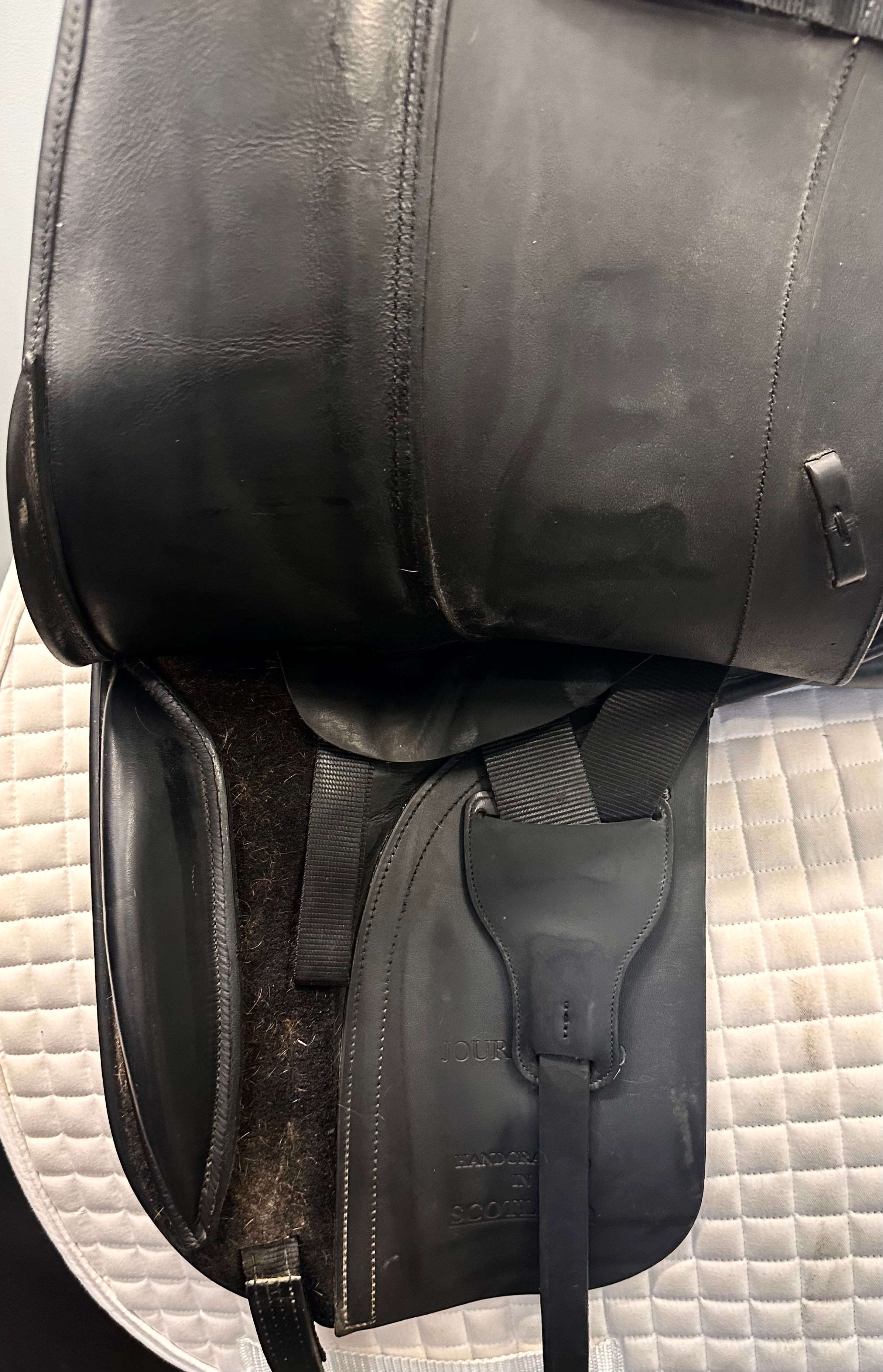 Used Borne Dressage Saddle 18" Wide Tree