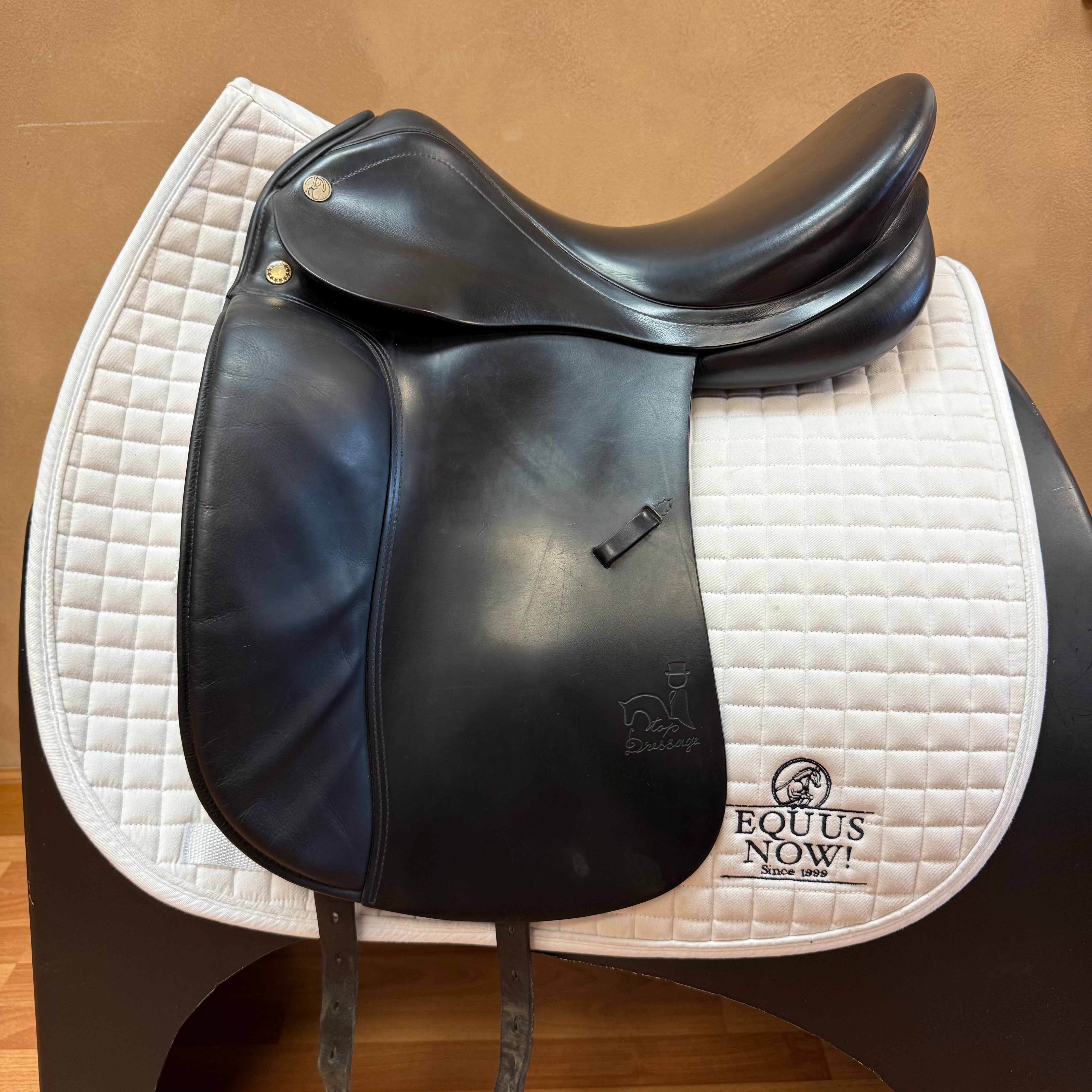 Used Prestige Top Dressage Saddle 18" Medium Wide Tree