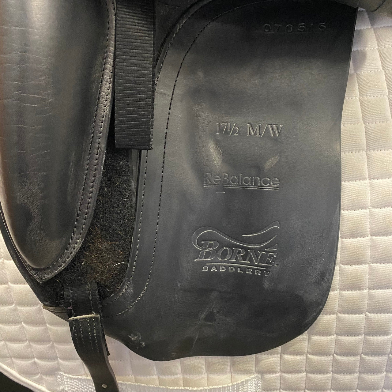 Used Borne Rebalance Dressage Saddle 17.5" Medium Wide Tree - sku to order - 4002966