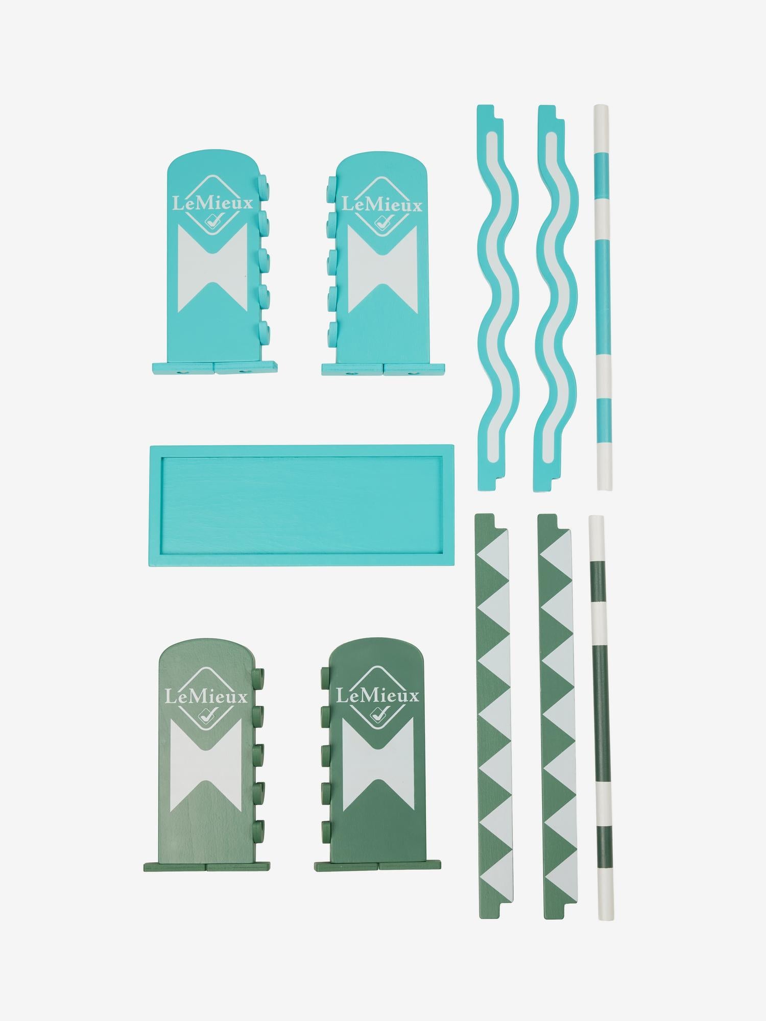LeMieux Toy Pony Jump Set Azure/Sage/White