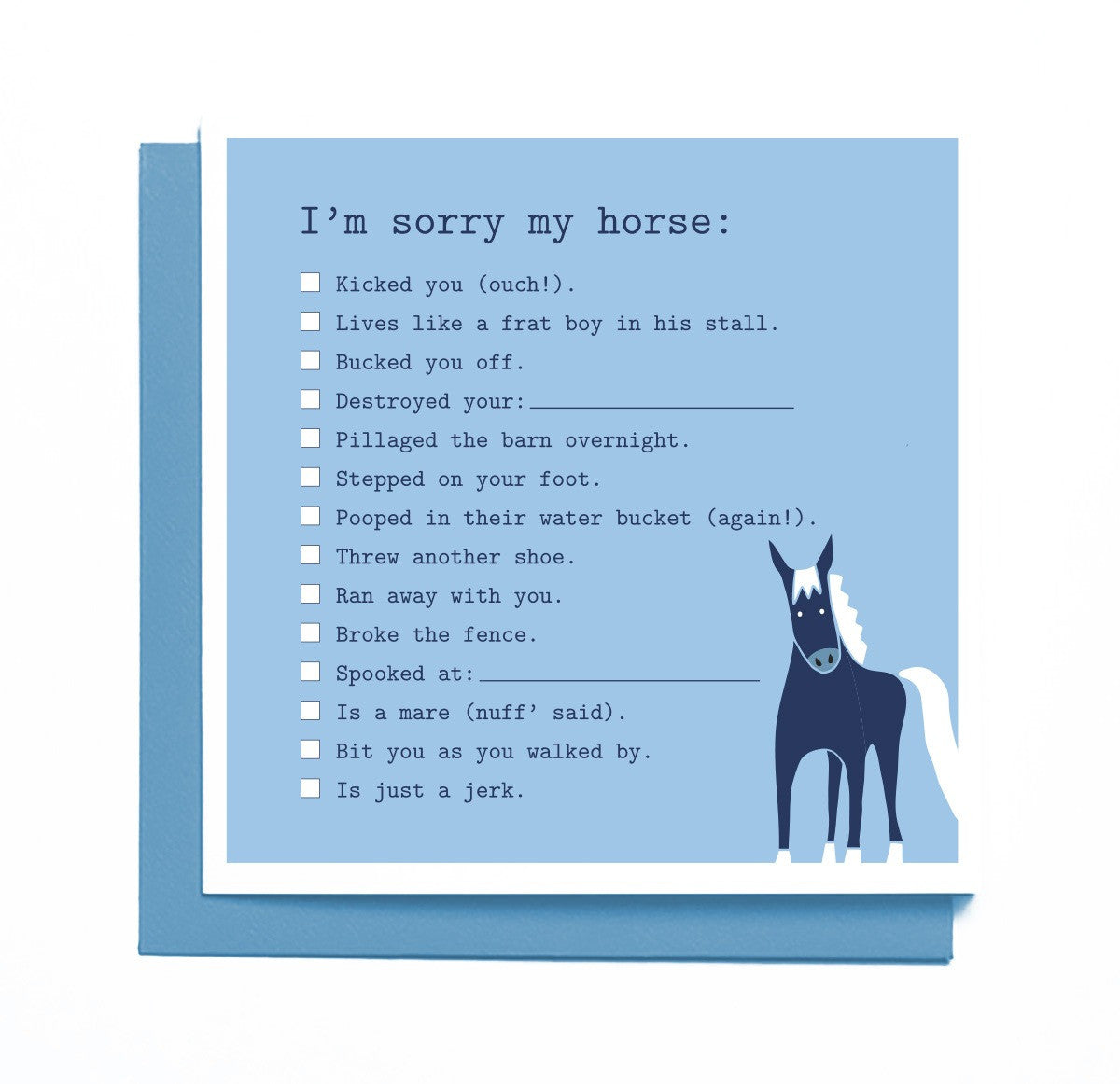 Mare Modern Goods I'm Sorry My Horse... Card - sku to order - 60042329