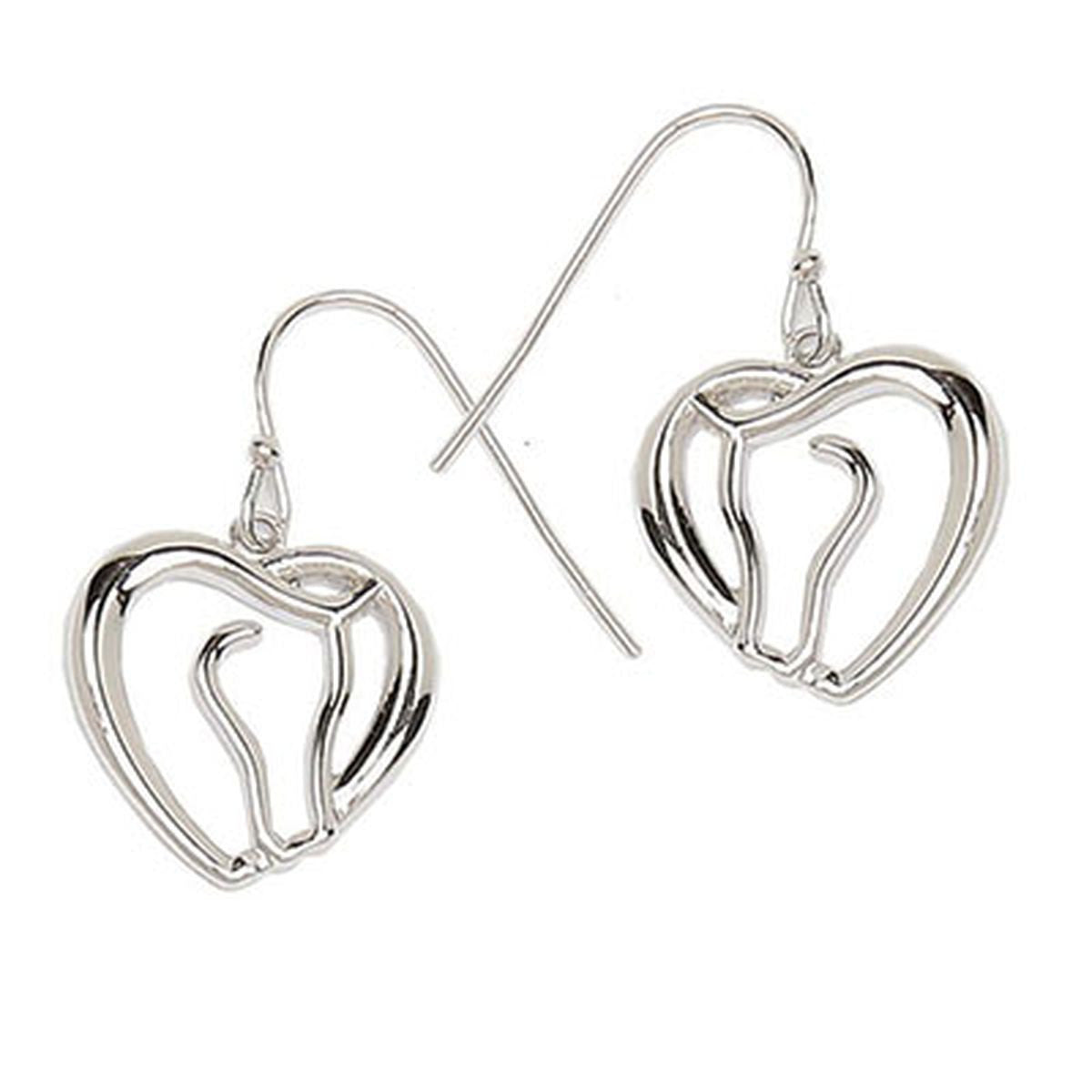 Kelley and Company Horse in Heart Earrings - sku to order - 110081