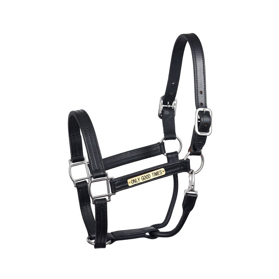 Perri's Heavy Duty Leather Halter with Nameplate