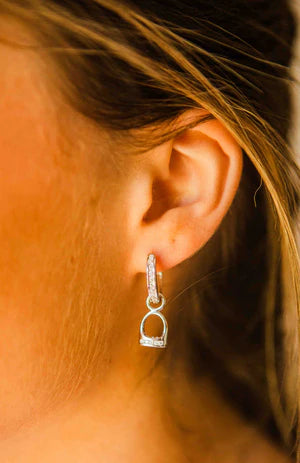 Kelly Herd Hanging English Stirrup Earrings