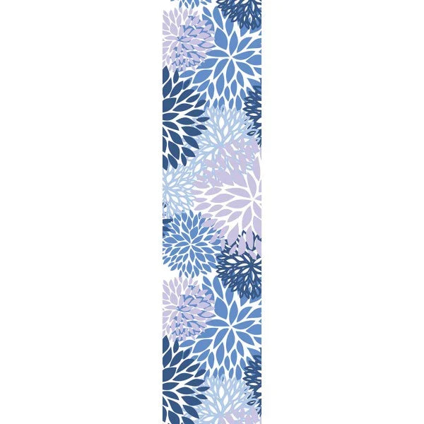 Ovation Ladies FootZees Boot Sock - C2058 Blue Multi Flower
