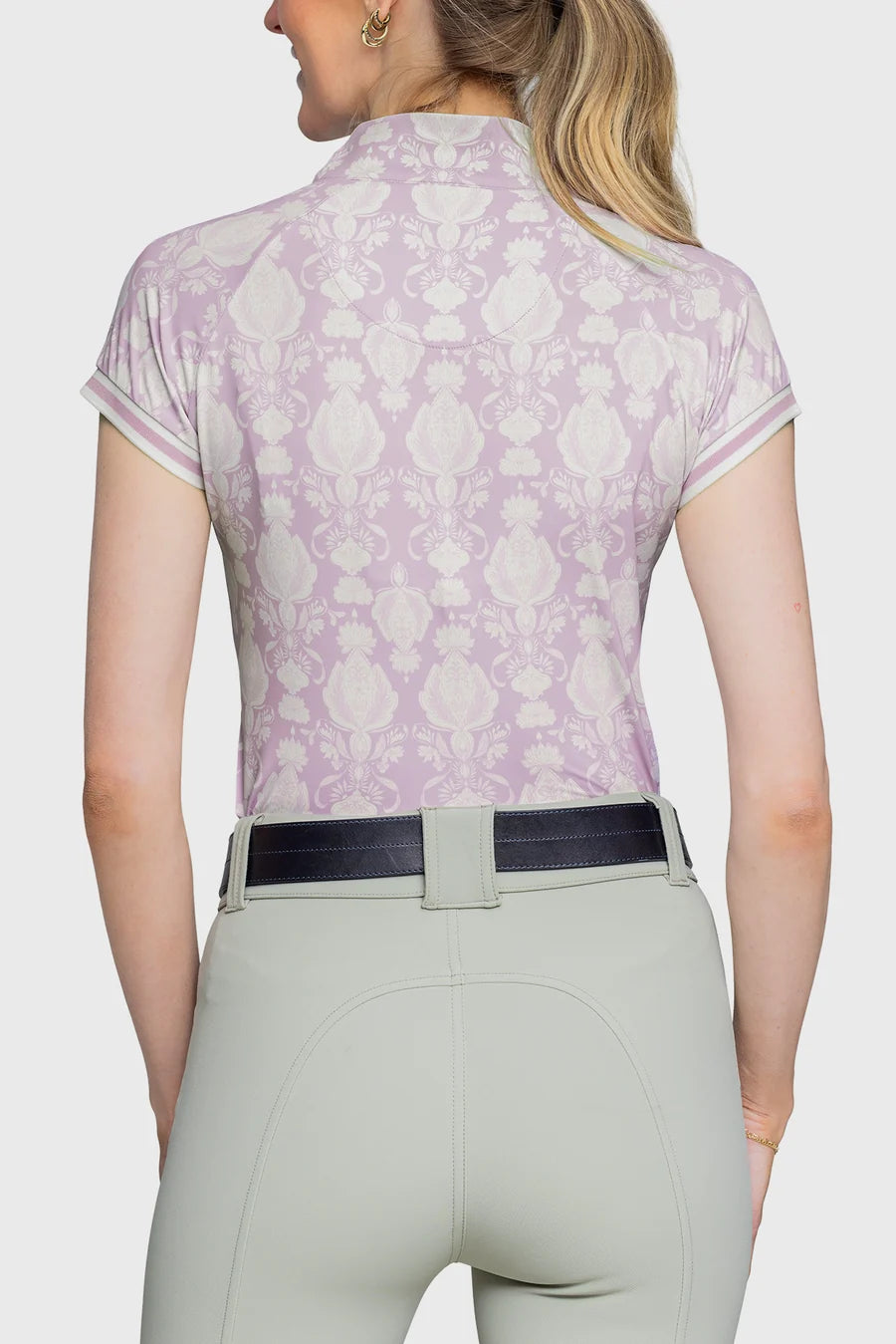 SALE Kastel Cap Sleeve Wisteria Paris Hotel 1/4 Zip With Trim