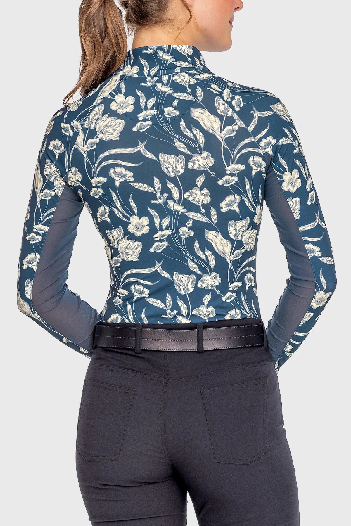 Kastel Long Sleeve Sailor Blue French Tulip 1/4 Zip