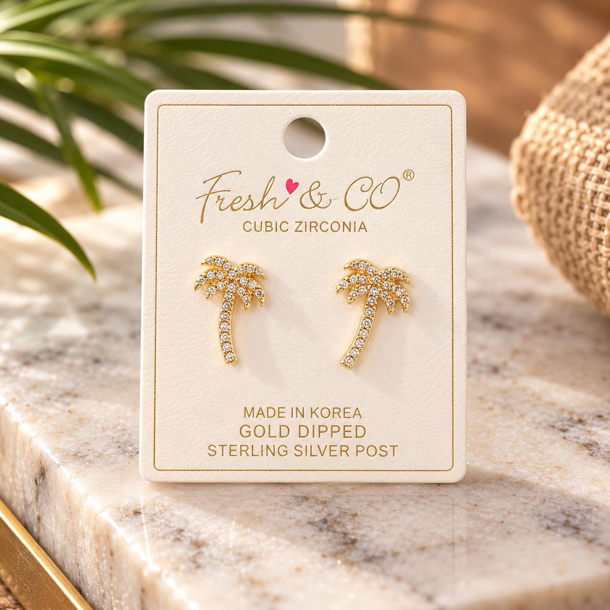 Fresh & Co Palm Tree Earrings
