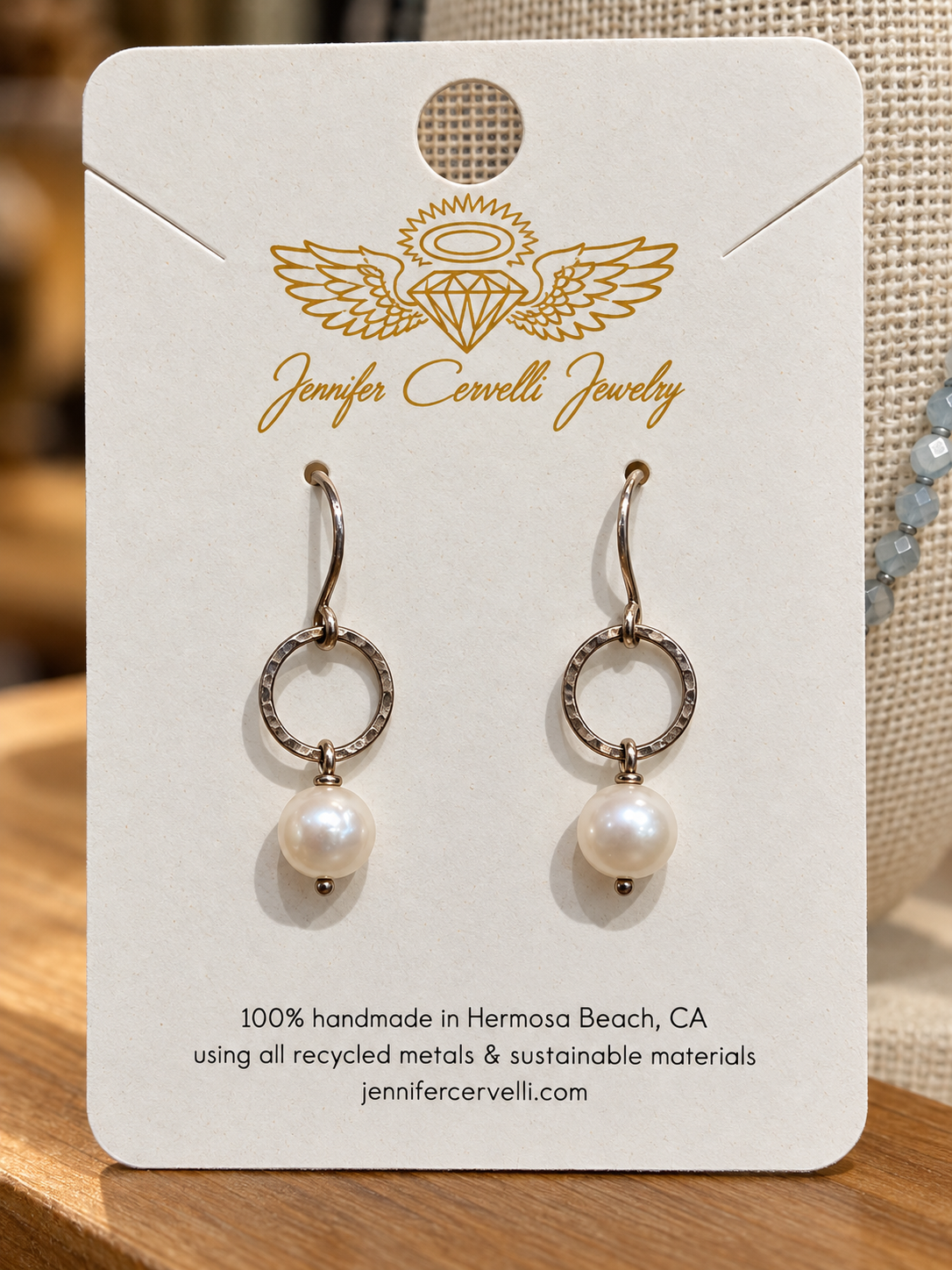 Jennifer Cervelli Pearl Drop Earrings
