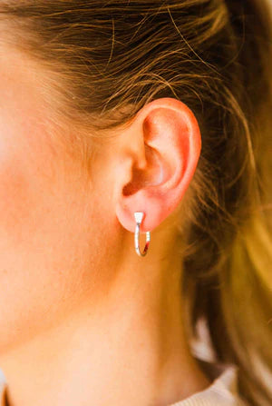 Kelly Herd Post Back Nail Hoop Earrings