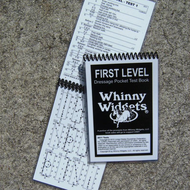 Whinny Widgets First Level Dressage Test Book - sku to order - 115621