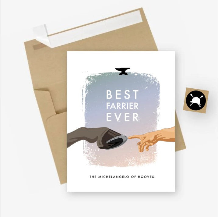 Hunt Seat Paper Co Best Farrier Ever Card - sku to order - 60031629